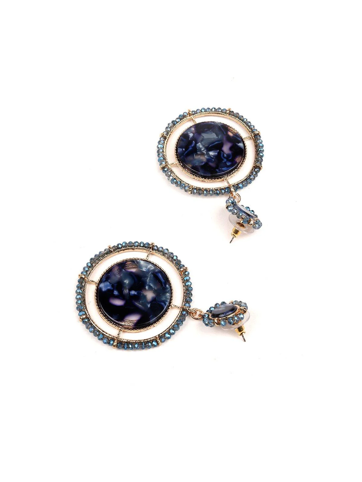 Odette Women Blue Metal Earrings - Image 6