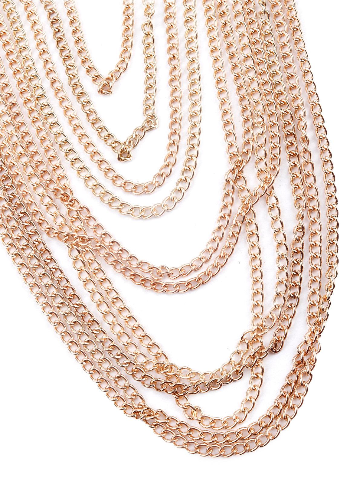 Odette Women Rounded Hoop Chain Earrings - Image 5