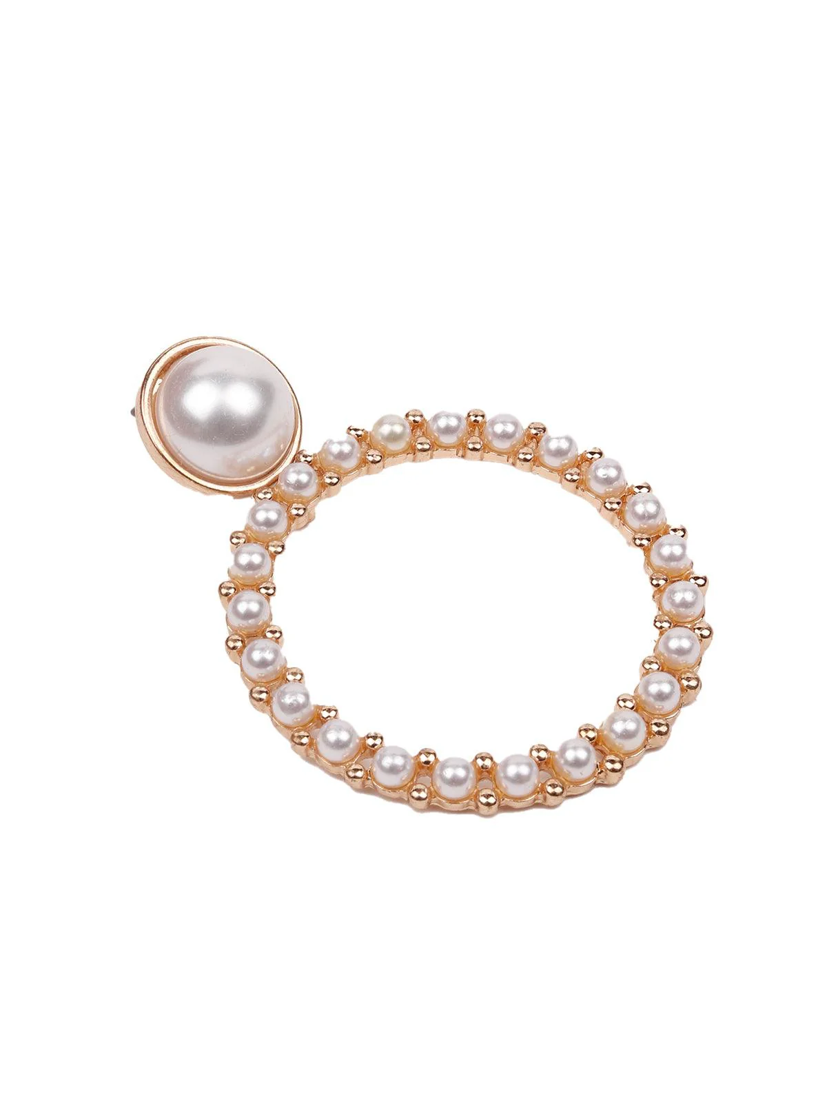 Odette Women White Earrings Metal With Artificial Pearls - Image 5