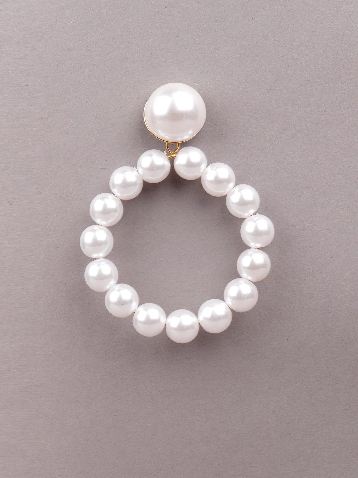 Odette Women Multicolour Metal Pearl Earrings - Image 4