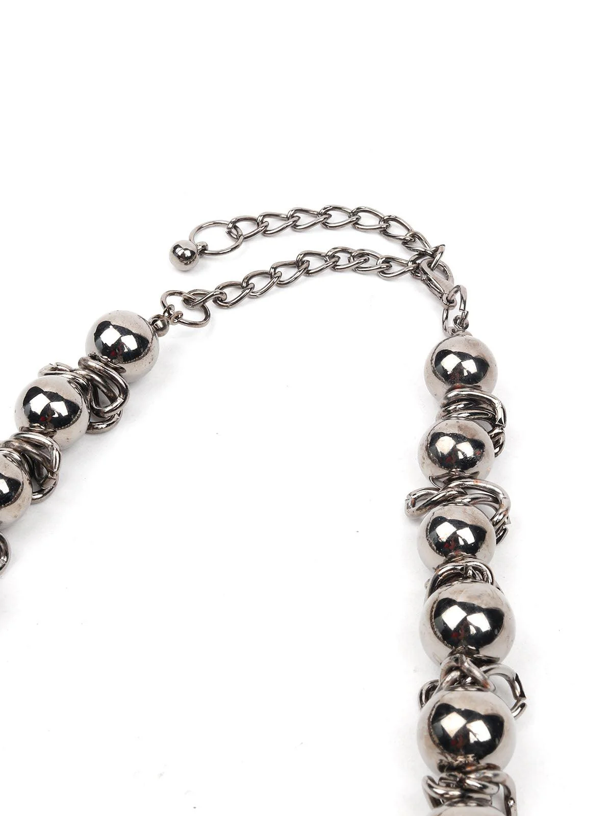 Odette Women Silver Rounded Metal Necklace - Image 5