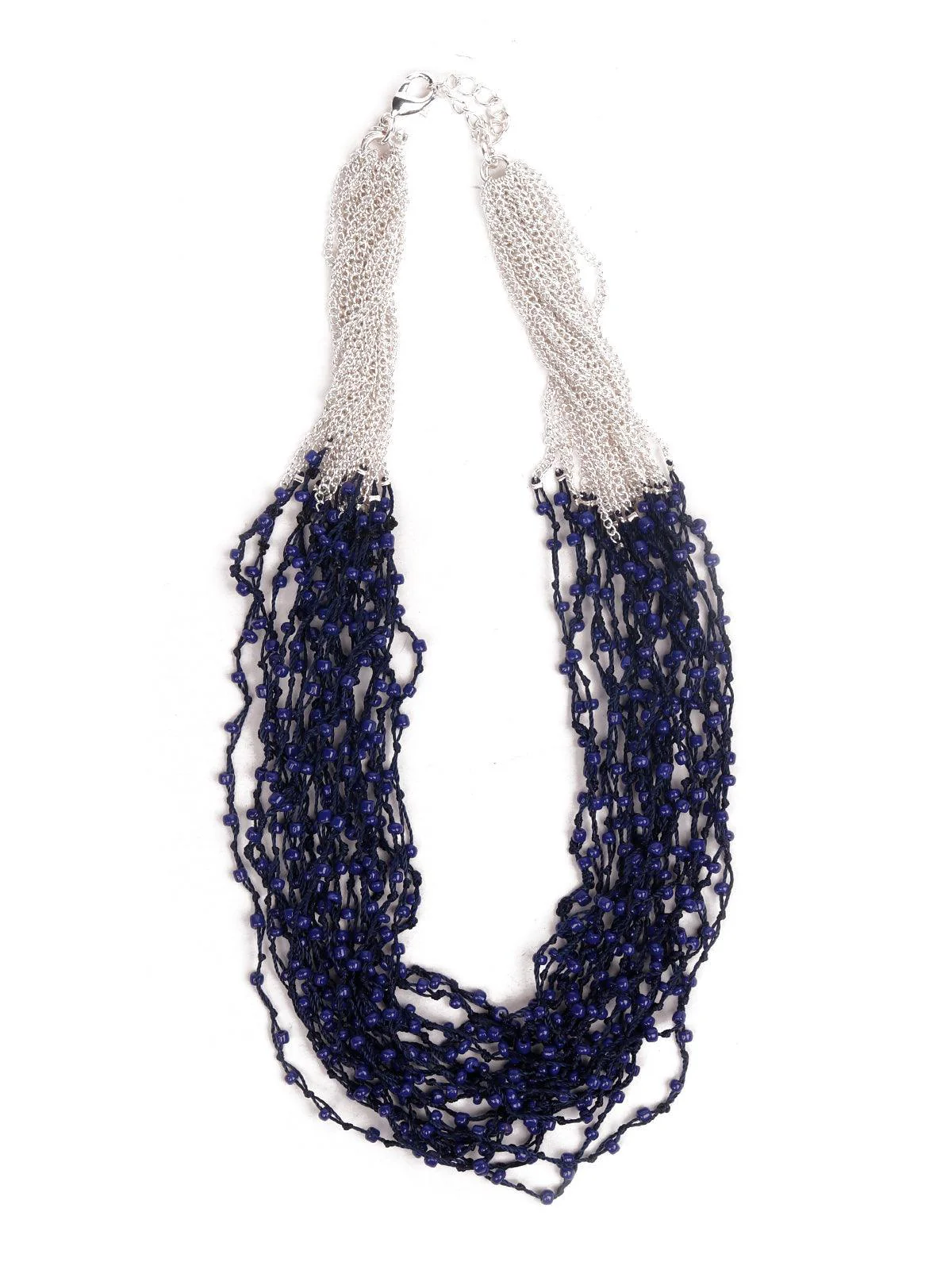 Odette Women Blue Aired Metal Necklace - Image 3