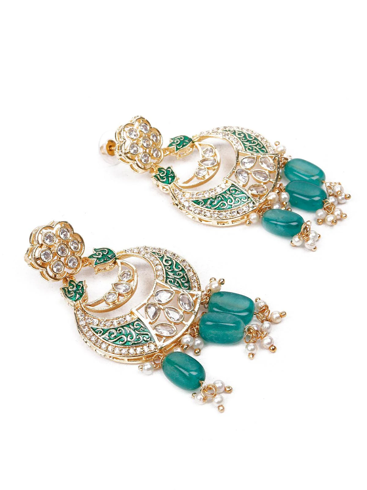 Odette Women Green Metal Choker Necklace - Image 5