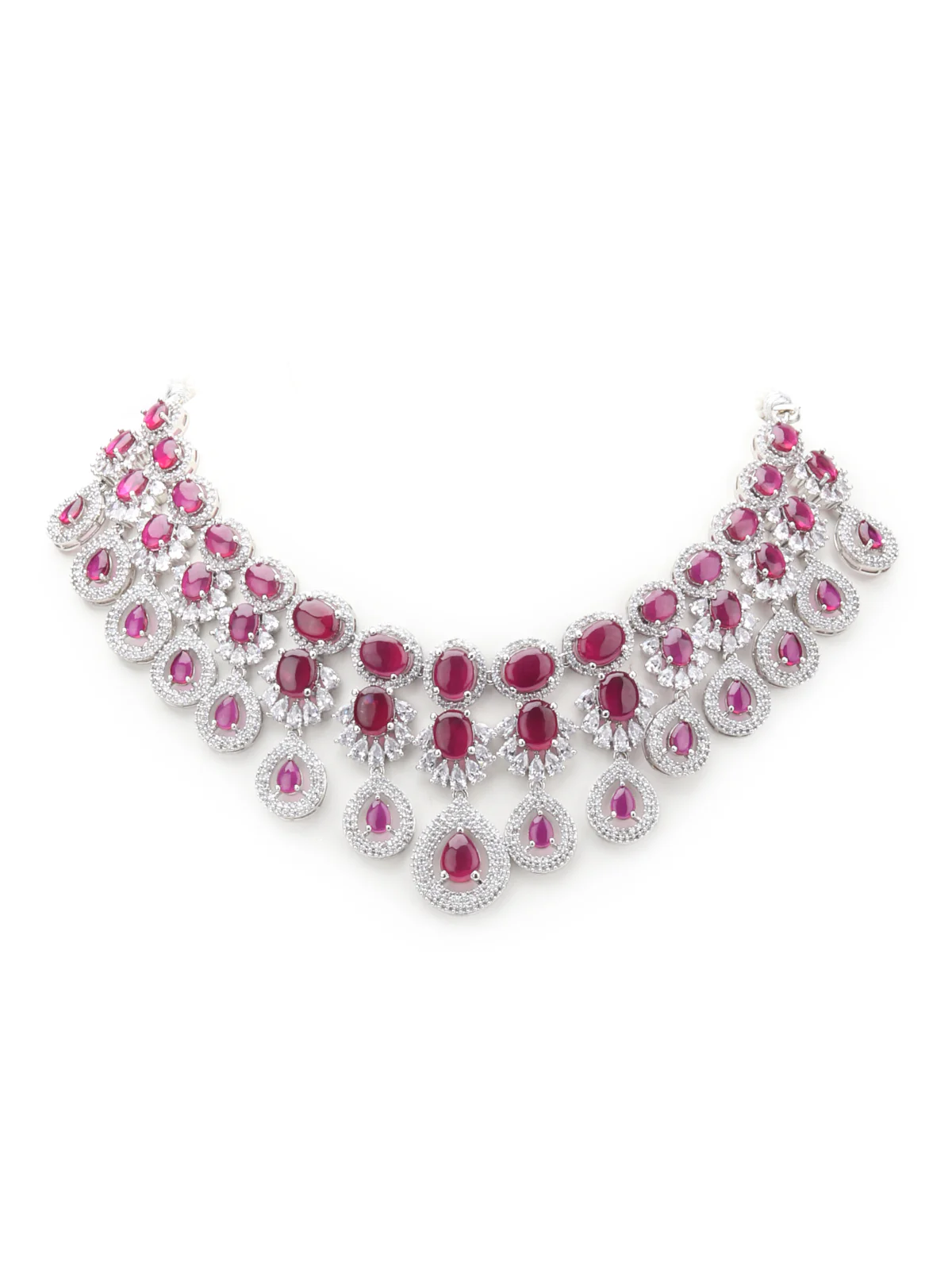 Odette Silver Alloy Jewellery Set For Women - Image 4