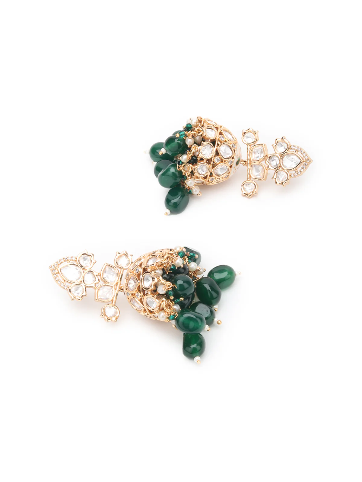 Odette Green And White Alloy Jewellery Set For Women - Image 6