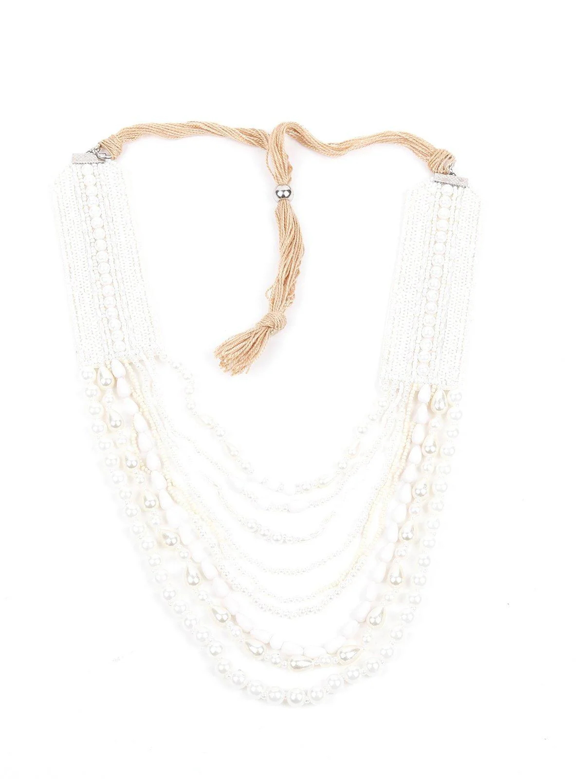 Odette Women White Beaded Necklace - Image 3