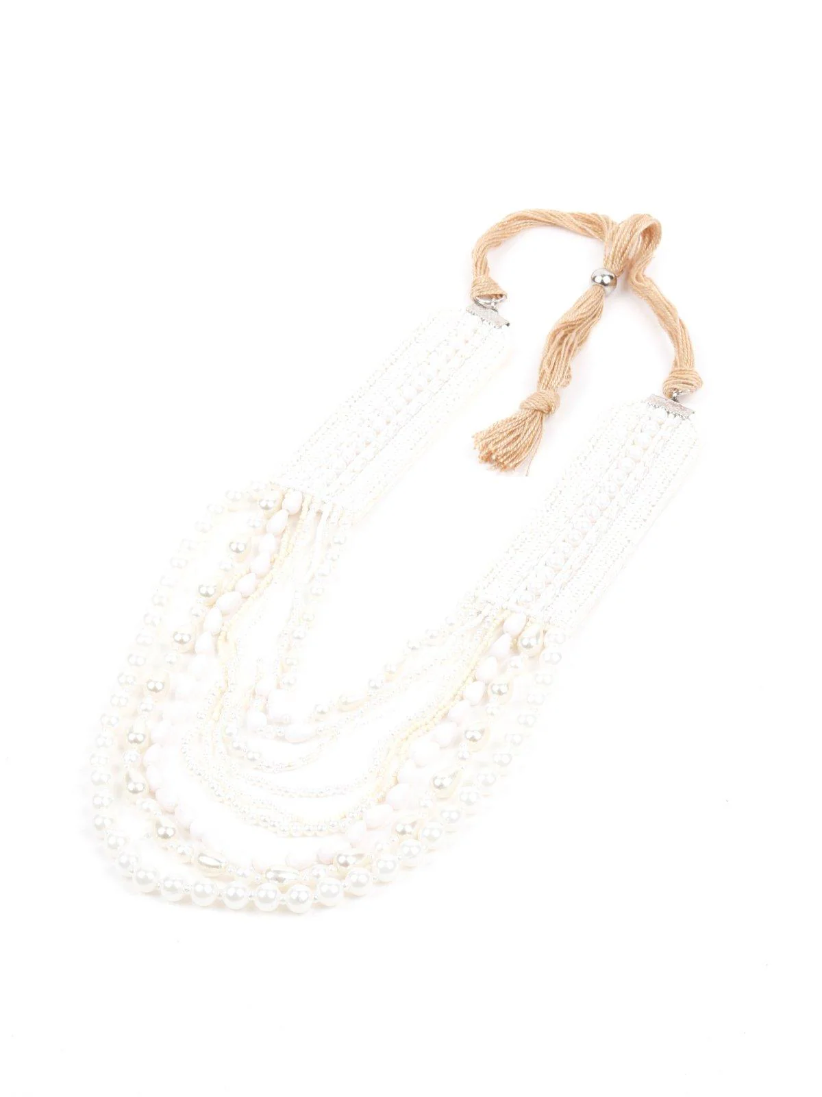 Odette Women White Beaded Necklace - Image 4