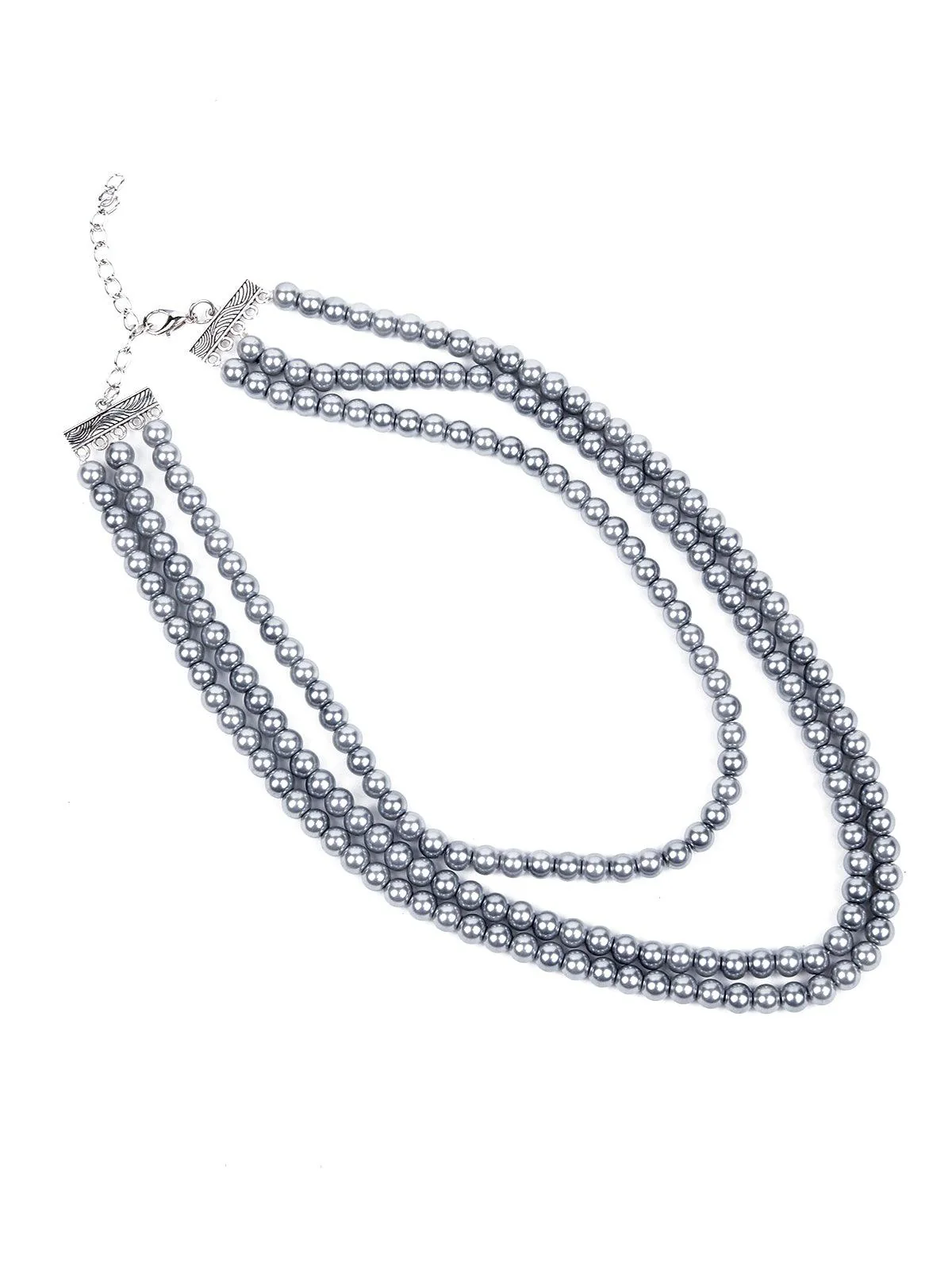 Odette Women Grey Metal Necklace - Image 4