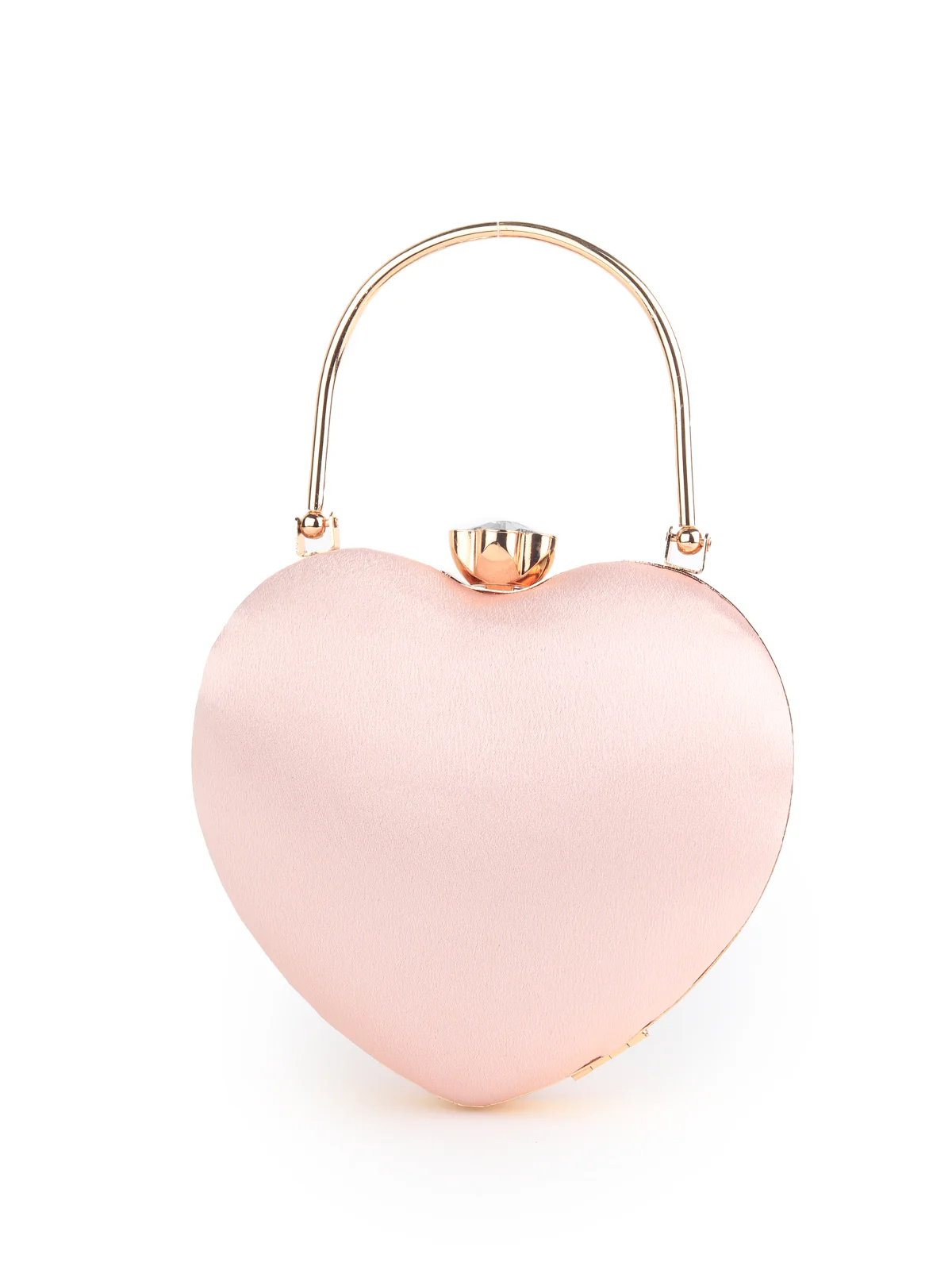Odette Women Ruched Pink Heart Clutch Bag - Image 5