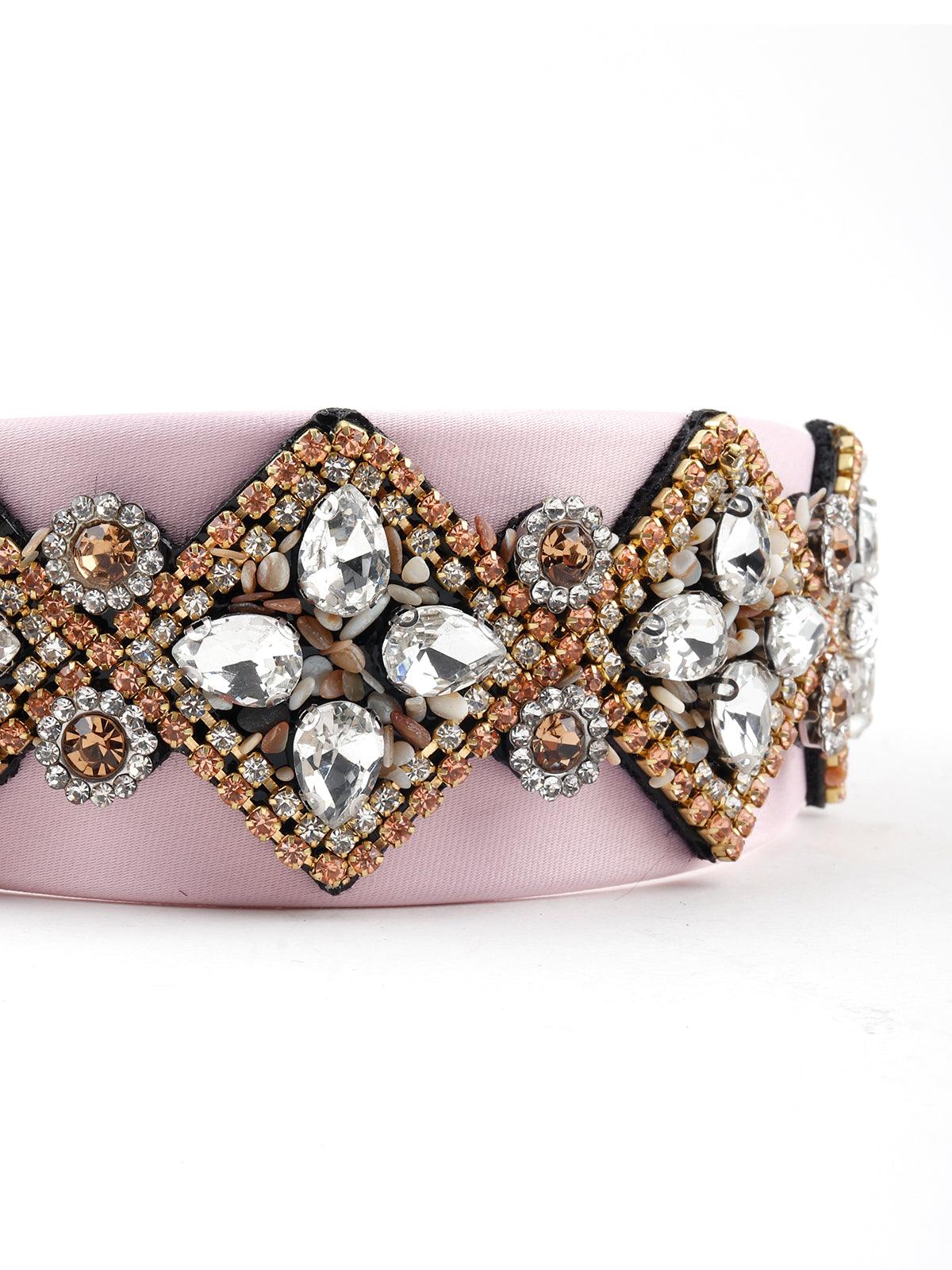 Odette Women Pink Beauty Hair Band - Image 5