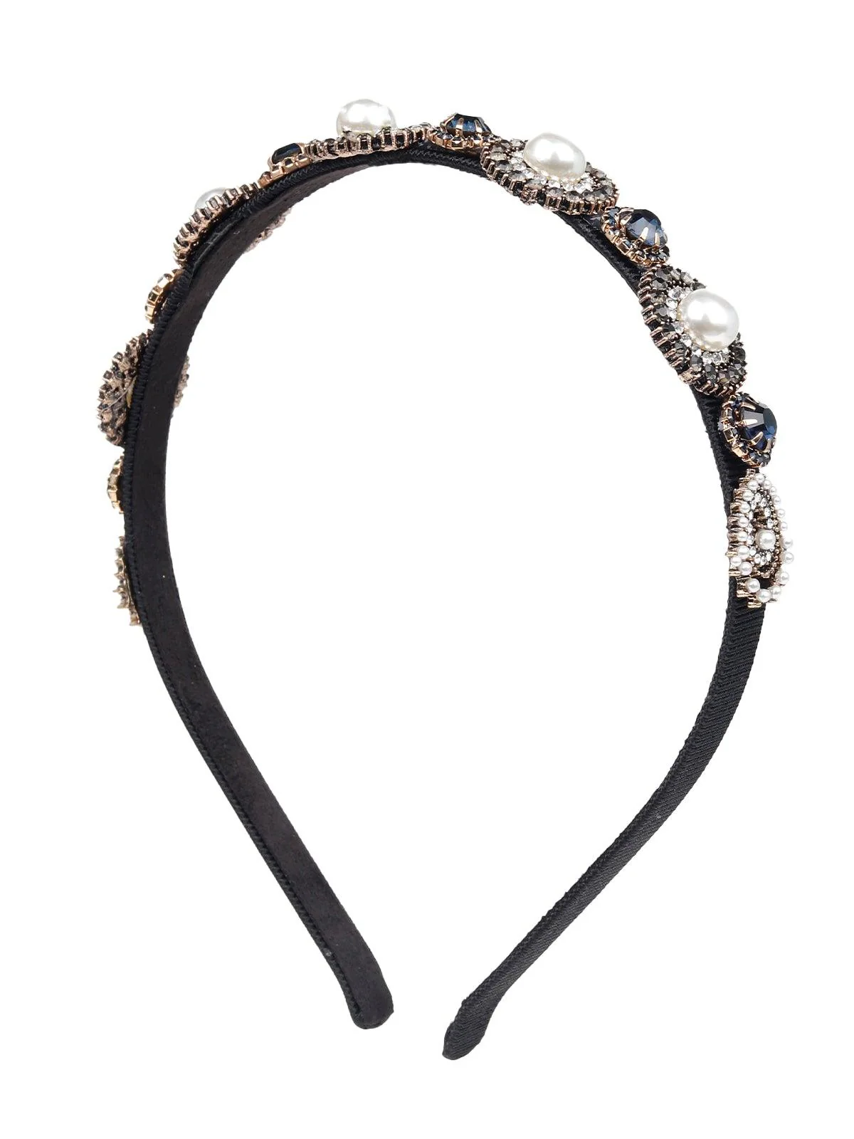 Odette Women Blue Rhinestones Hairband - Image 4
