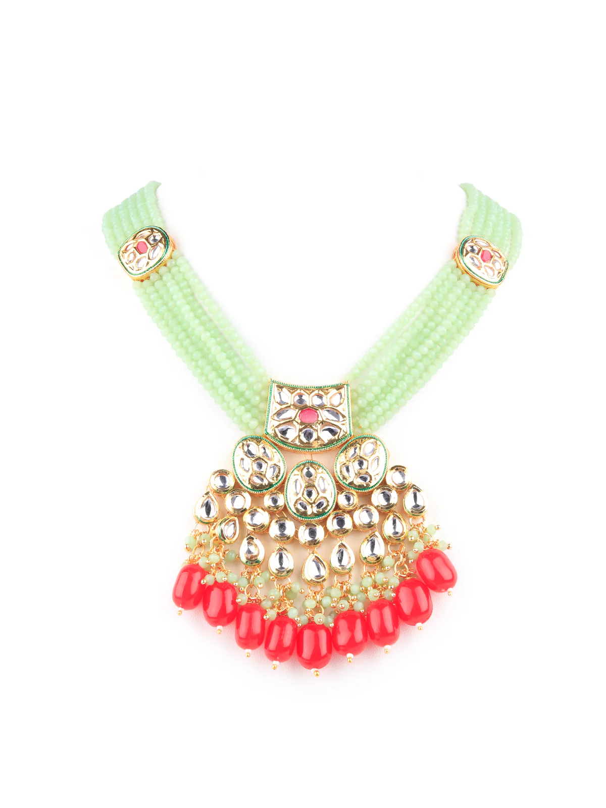 Odette Women Sea Green Choker Neck Piece - Image 2