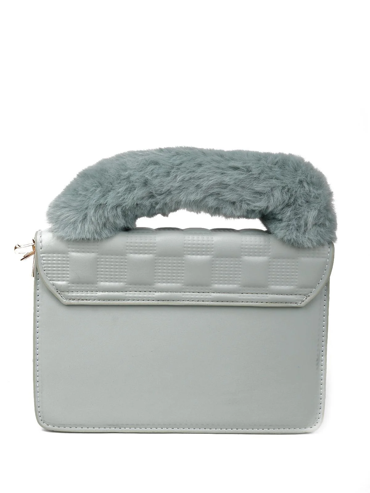 Odette Women Green Metal Handle Sling Bag - Image 5