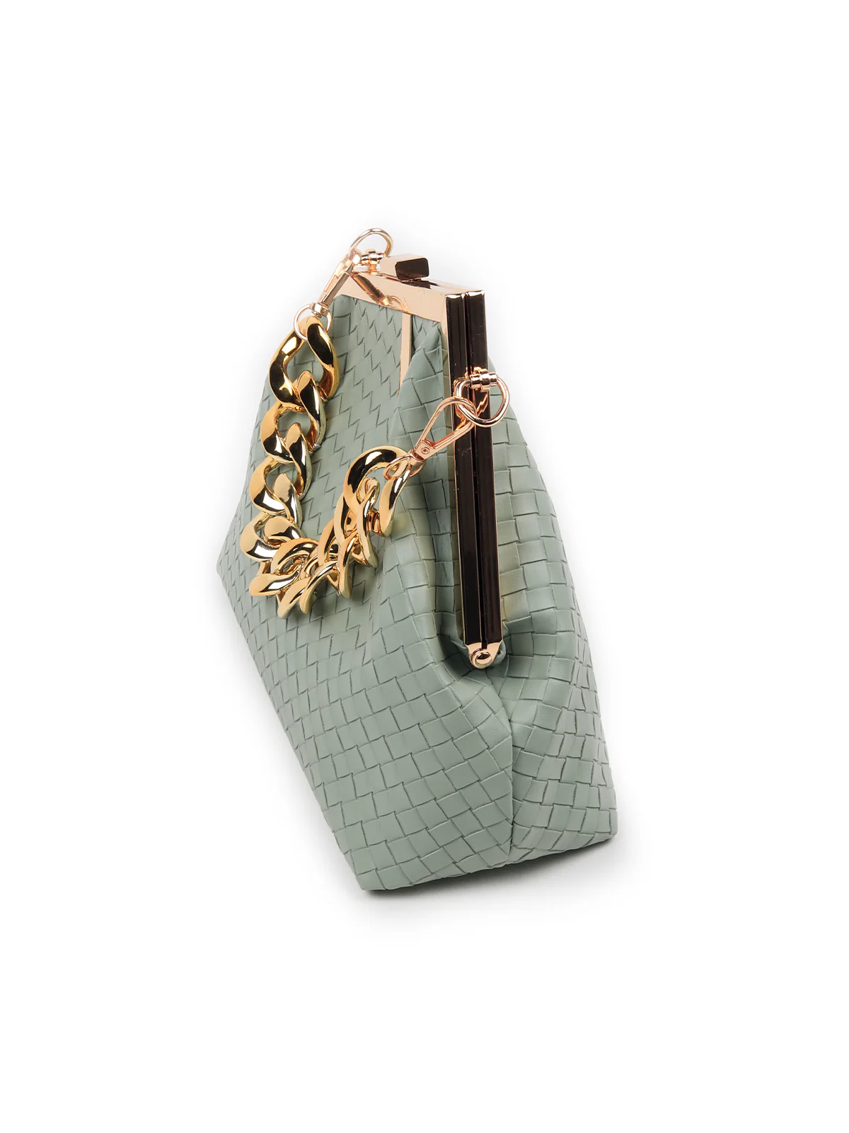 Odette Women Sea Green Patterned Clutch - Image 6