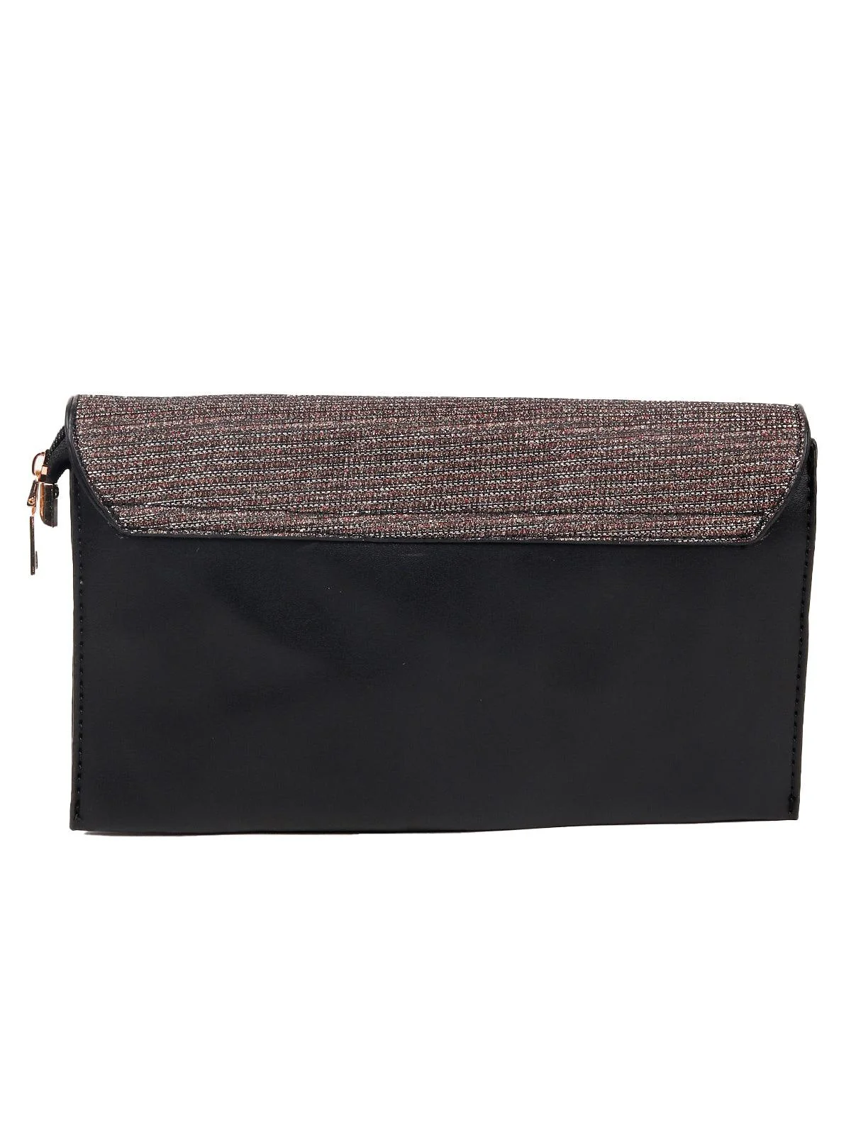 Odette Women Black Leatherette Sling Bag - Image 4