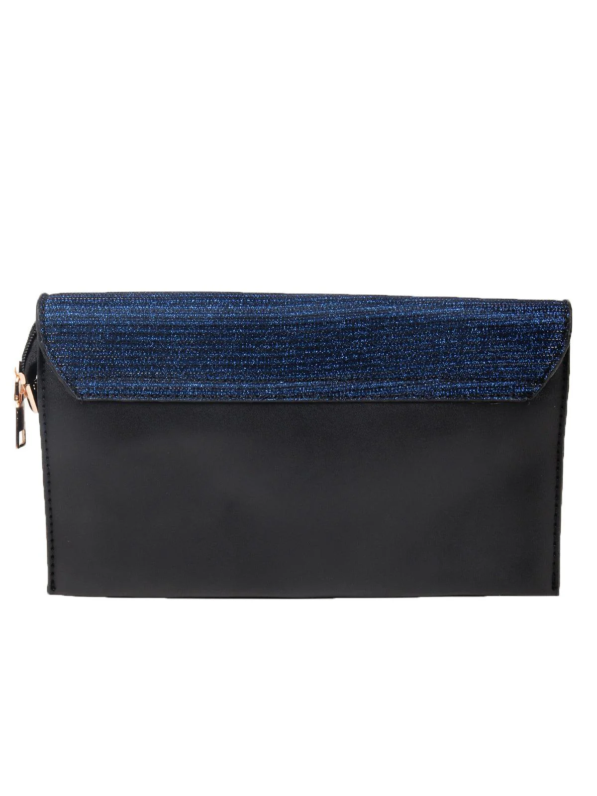 Odette Women Navy Blue Leatherette Sling Bag - Image 4