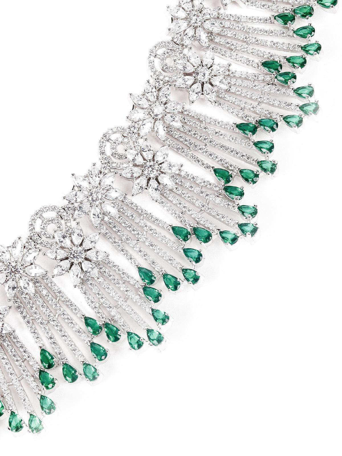 Odette Women Silver Pearl Necklace With Earrings - Image 5