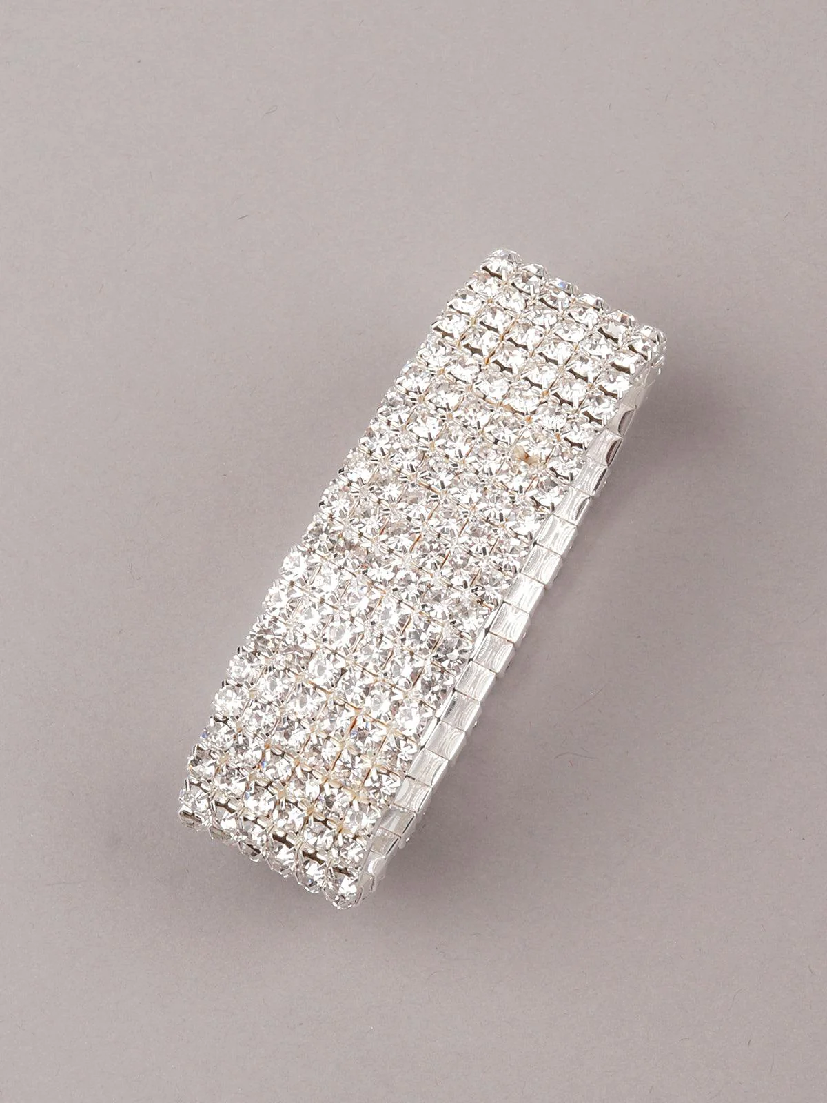 Odette Silver Artifical Diamond Embellished Bracelet For Women - Image 4