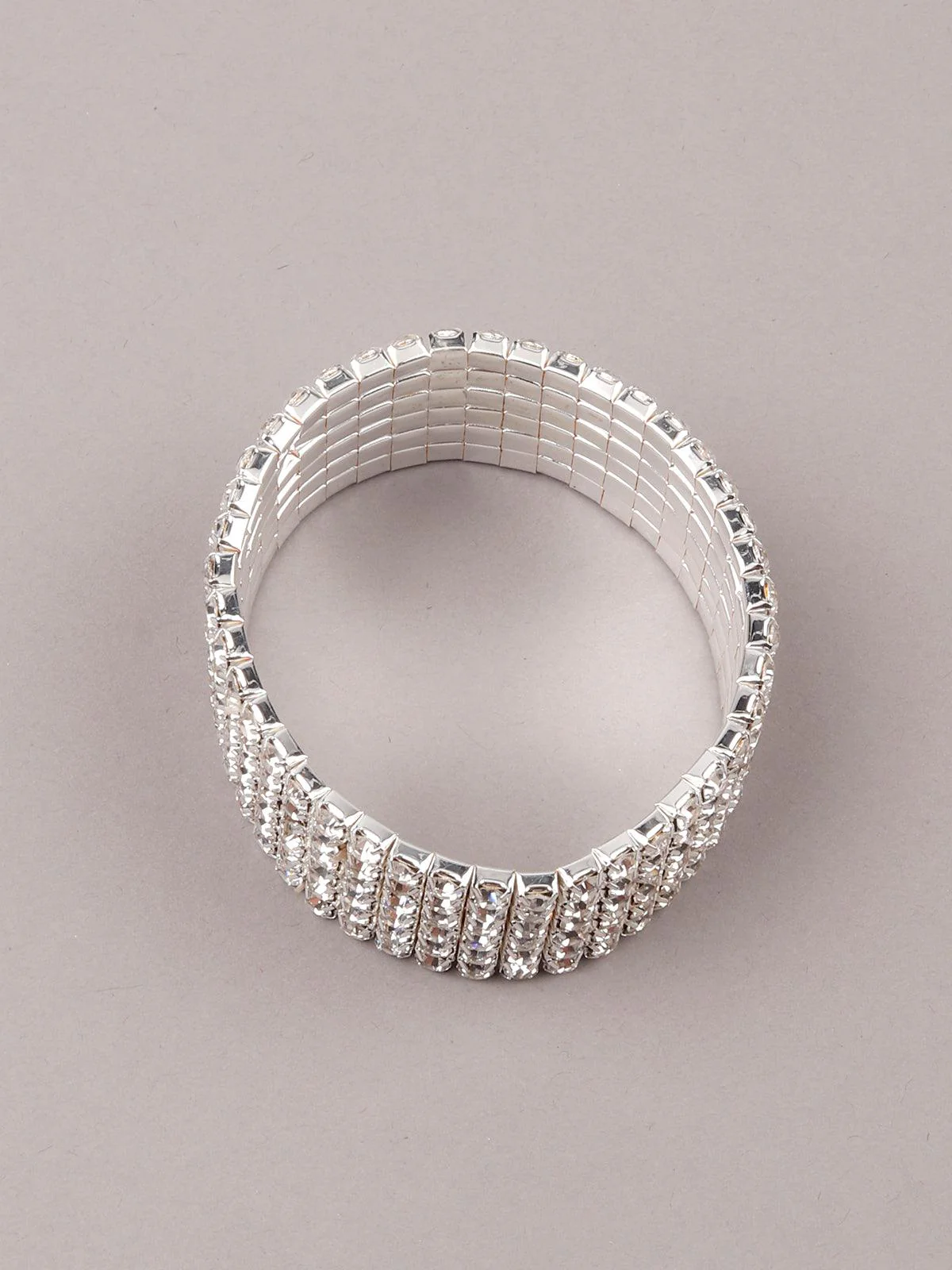 Odette Silver Artifical Diamond Embellished Bracelet For Women - Image 5