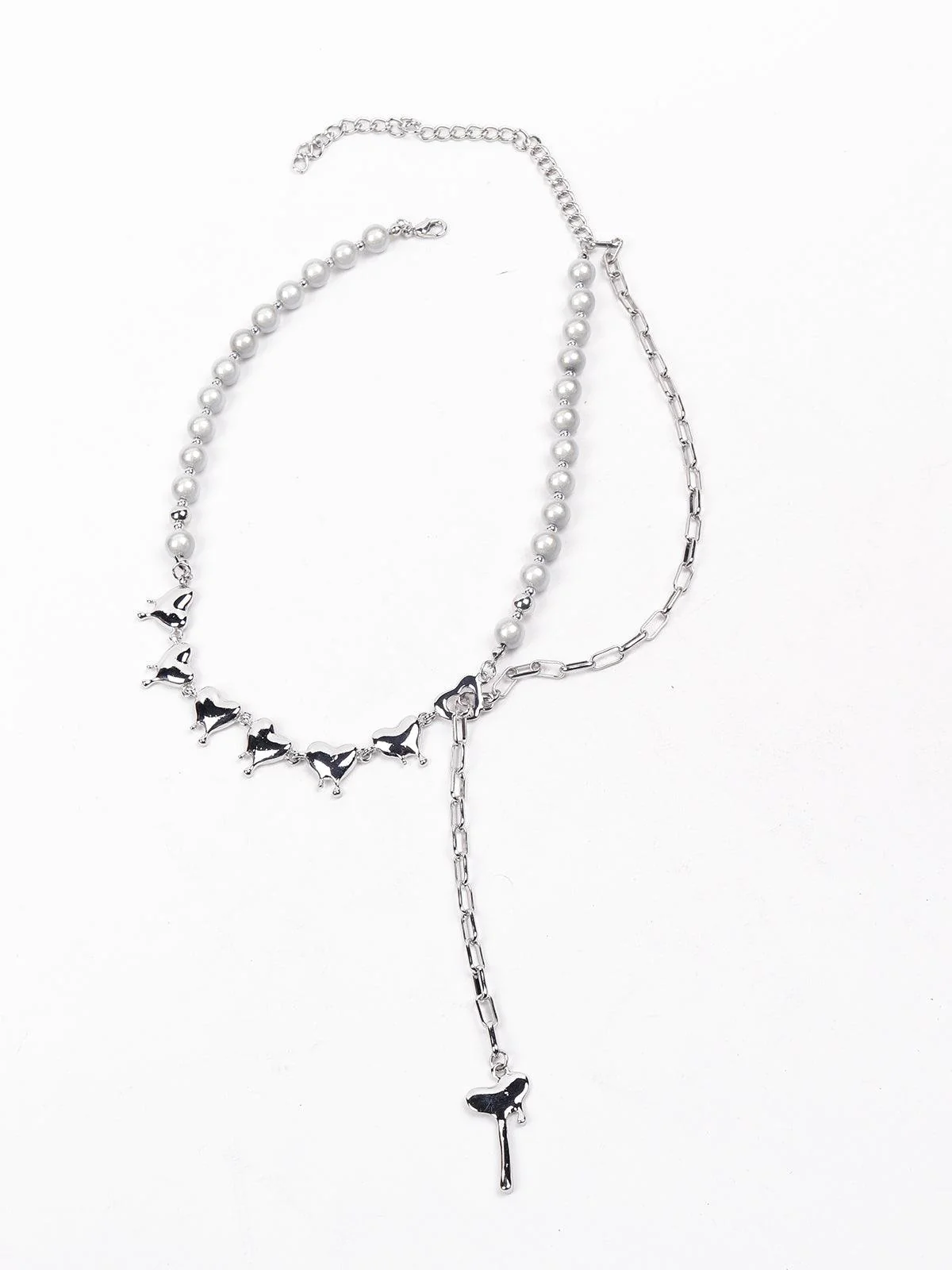 Odette Women Silver Metal Shaped Necklace - Image 3