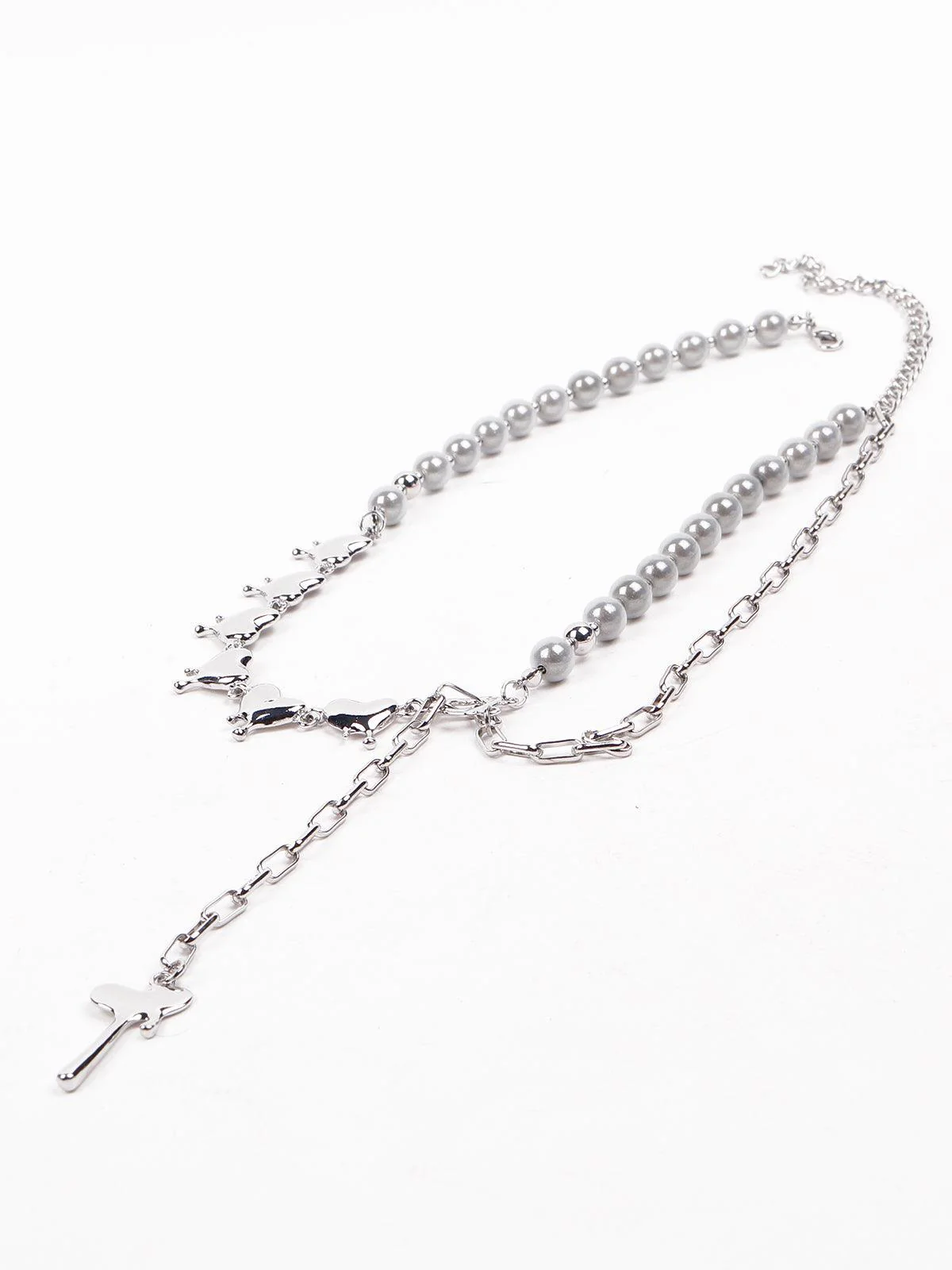 Odette Women Silver Metal Shaped Necklace - Image 4