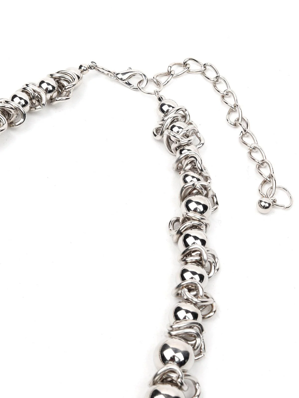 Odette Women Silver Classic Rounded Metal Necklace - Image 6