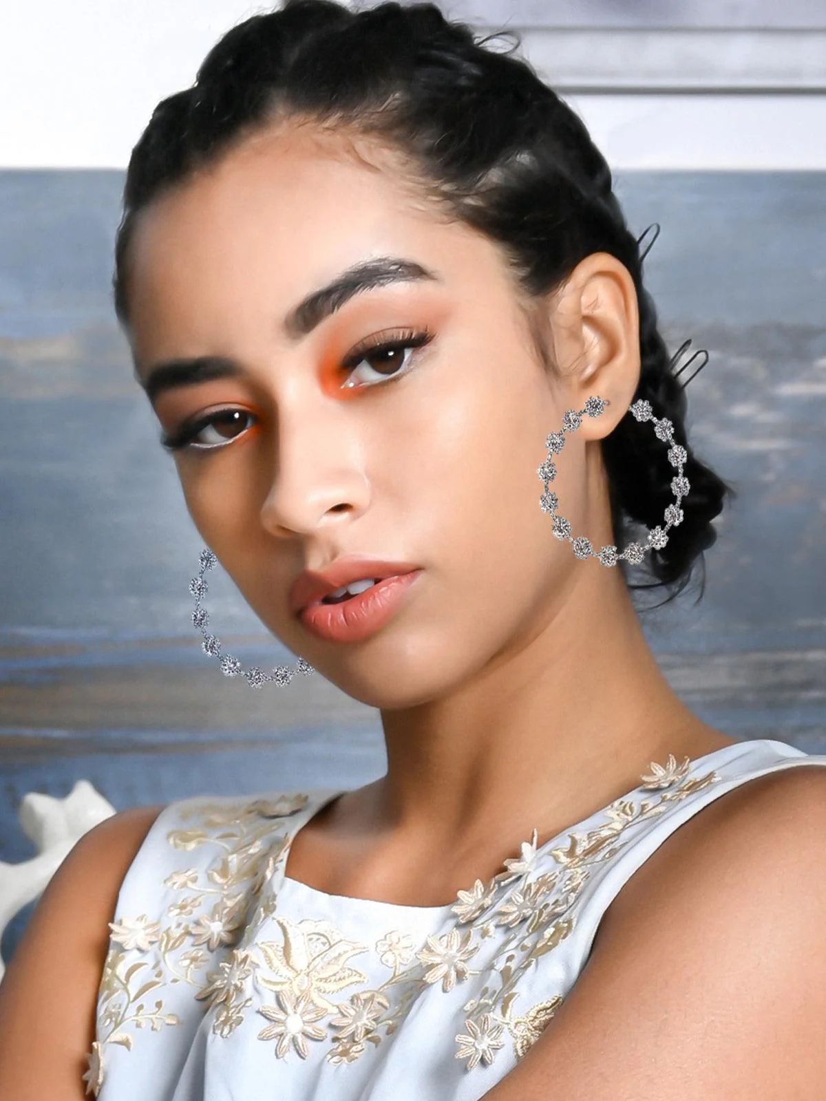 Odette Women Silver Metal Earrings