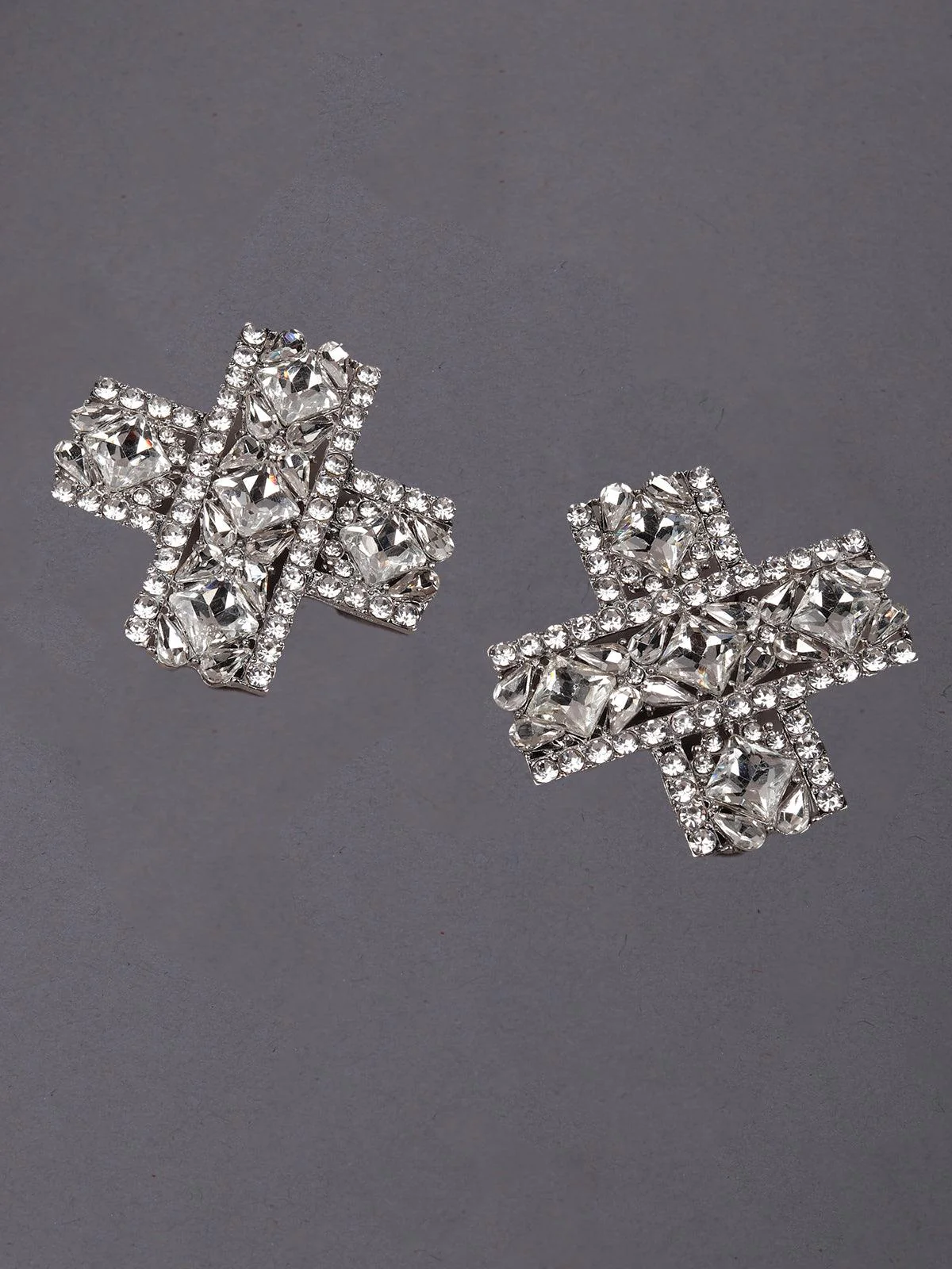Odette Women Silver Metal Earrings - Image 4