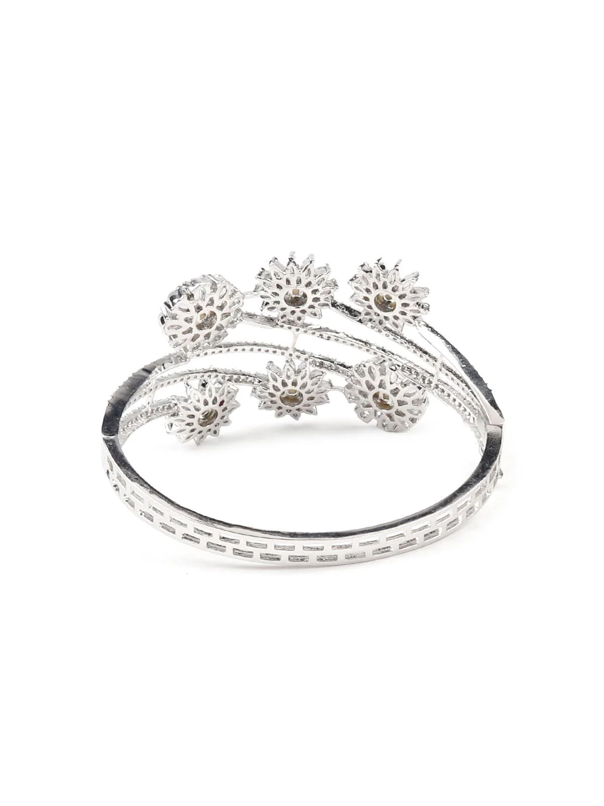 Odette Women Silver Diamante Gorgeous Bracelet - Image 4