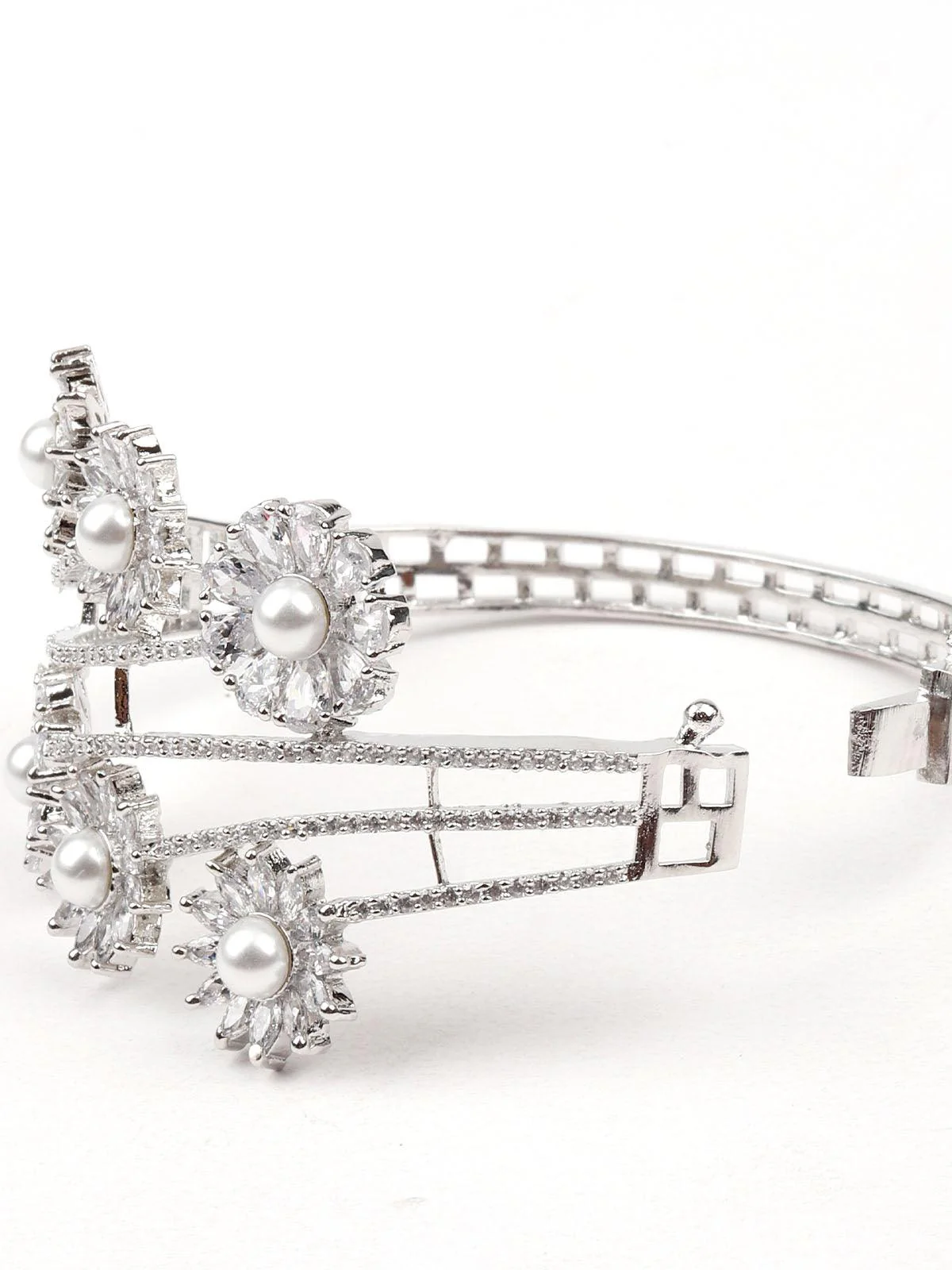 Odette Women Silver Diamante Gorgeous Bracelet - Image 6