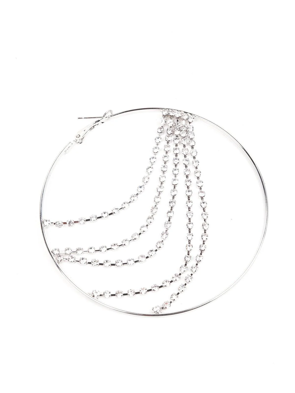 Odette Women Silver Metal Earrings - Image 3