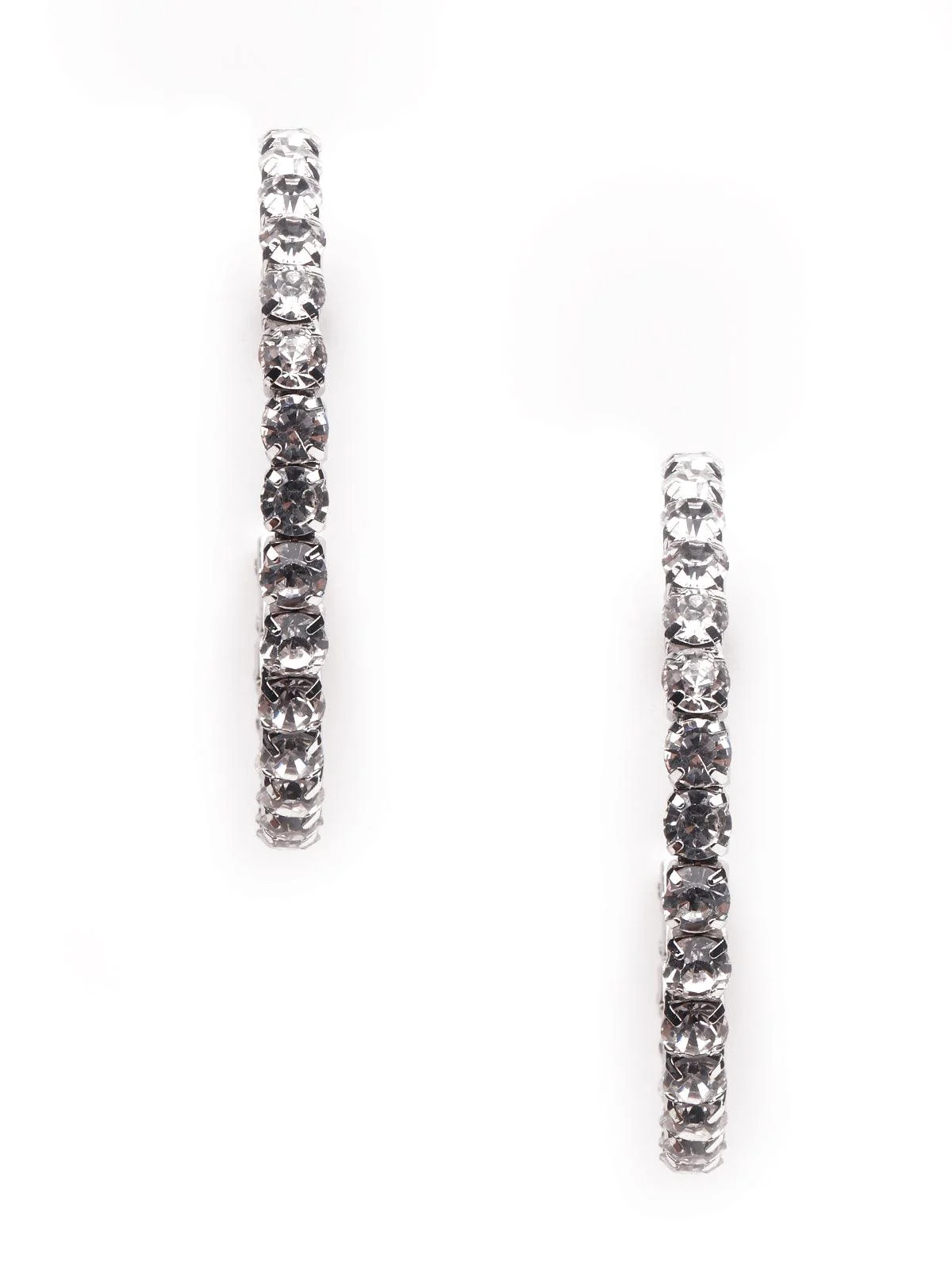 Odette Women Silver-Metal Hoop Earring - Image 3