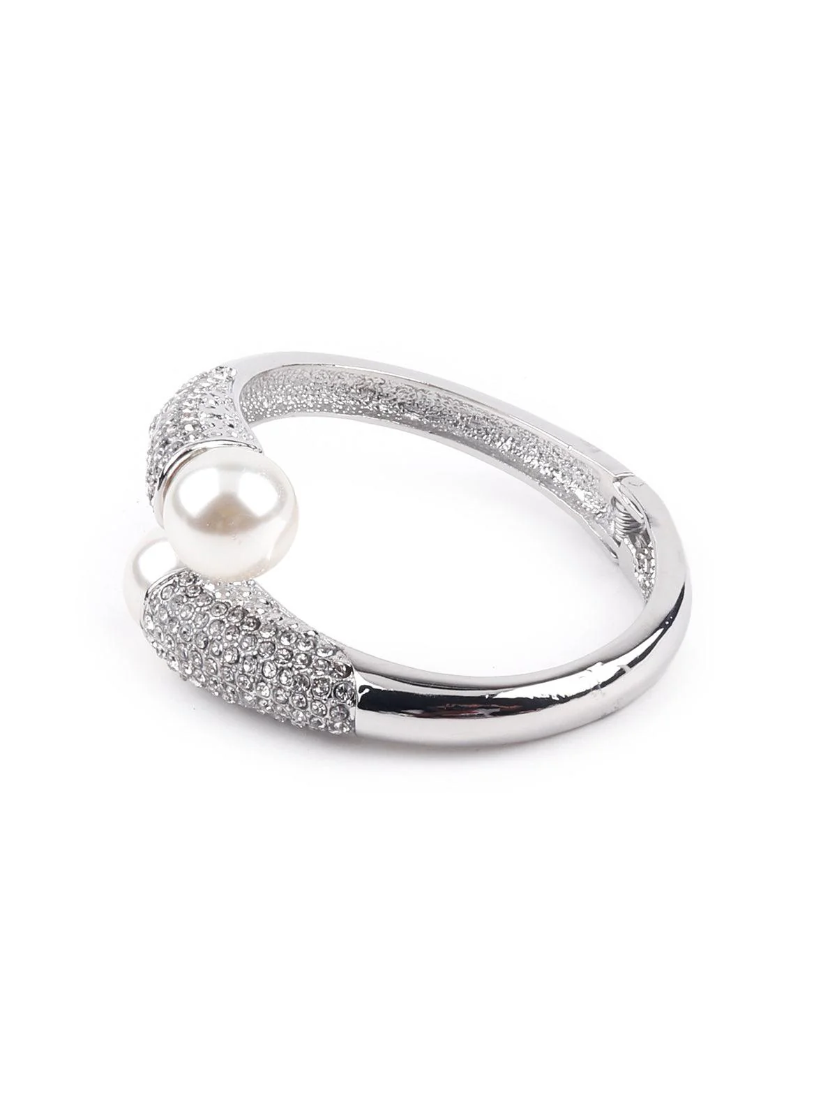 Odette Silver-Studded Kada Bracelet For Women - Image 5