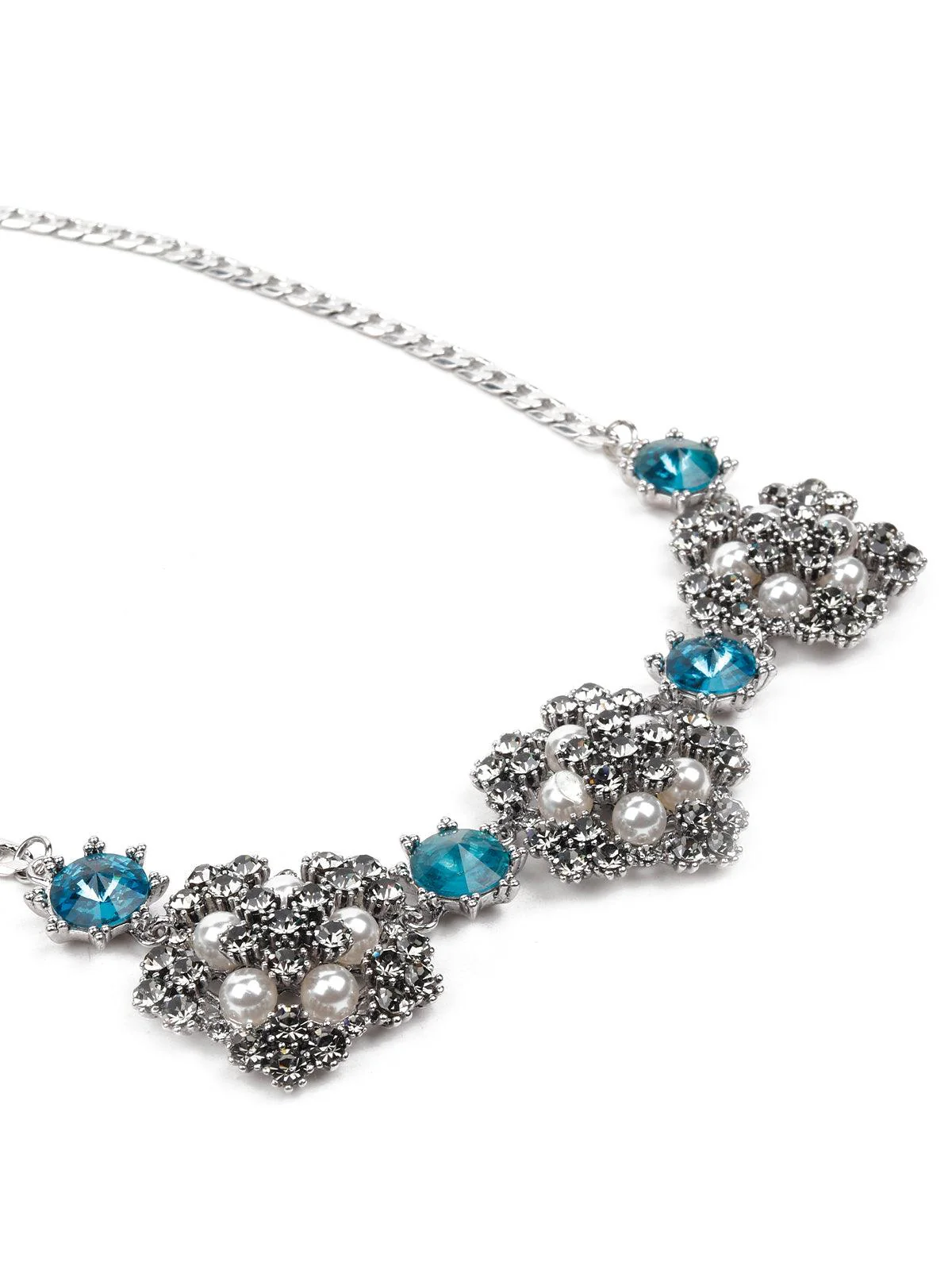Odette Women Silver Metal Necklace - Image 5
