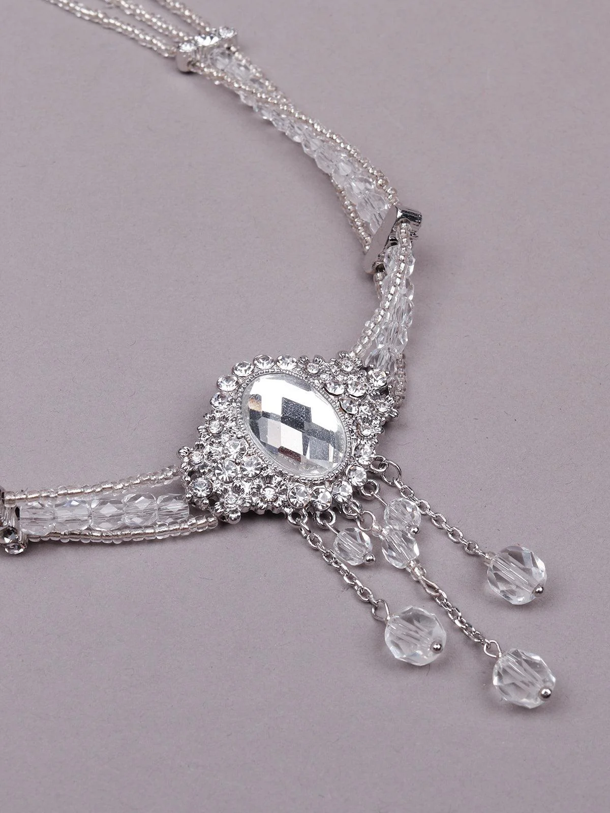 Odette Silver Stunning Statement Necklace For Women - Image 5