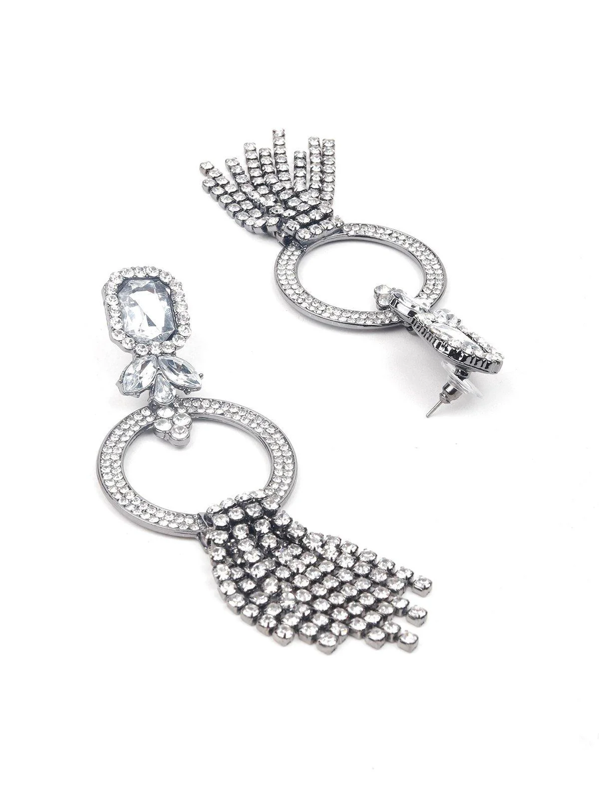 Odette Women Silver Metal Earrings - Image 5