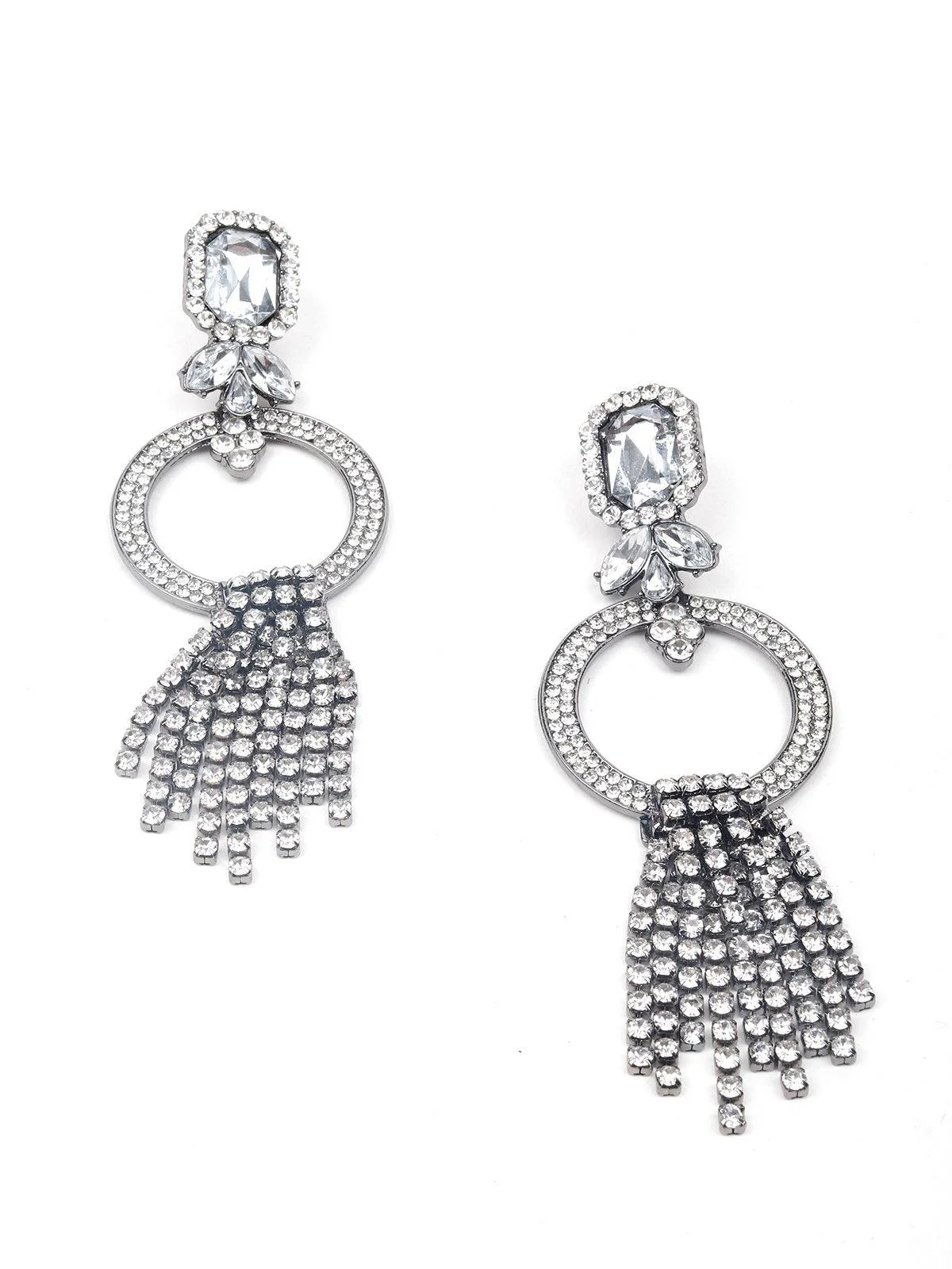 Odette Women Silver Metal Earrings - Image 6