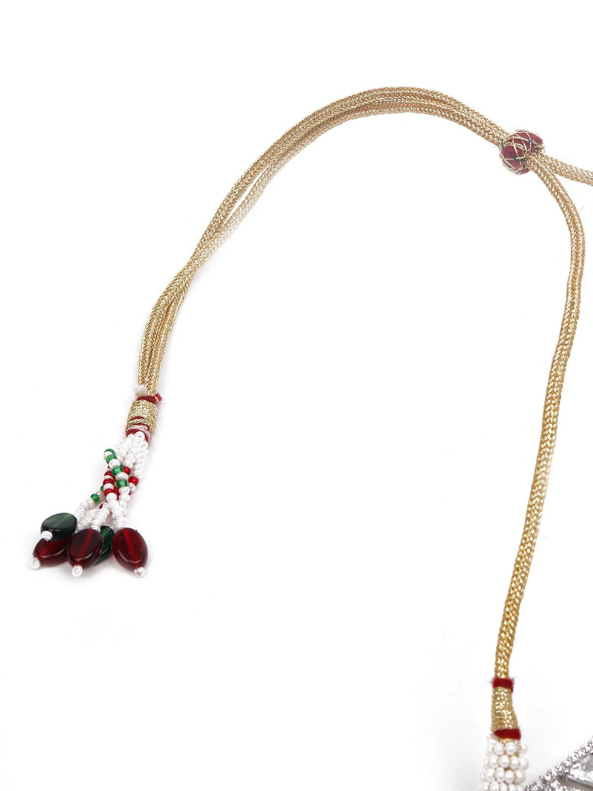 Odette Women Silver-Tone Jewellery Set With Rubies - Image 6