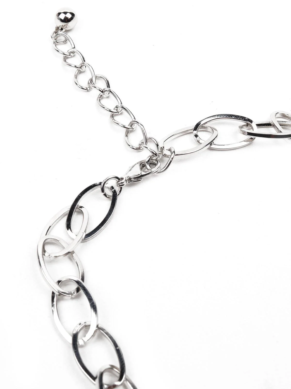 Odette Women Silver-Tone Textured Pearl Metal Statement Necklace - Image 6