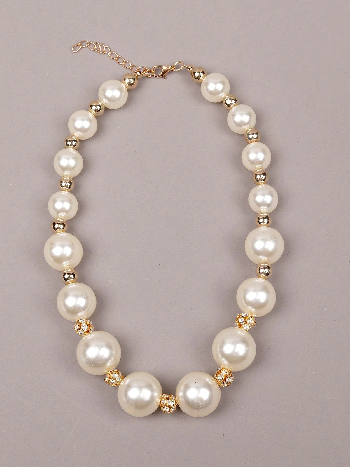 Odette Women White Metal Necklace - Image 3