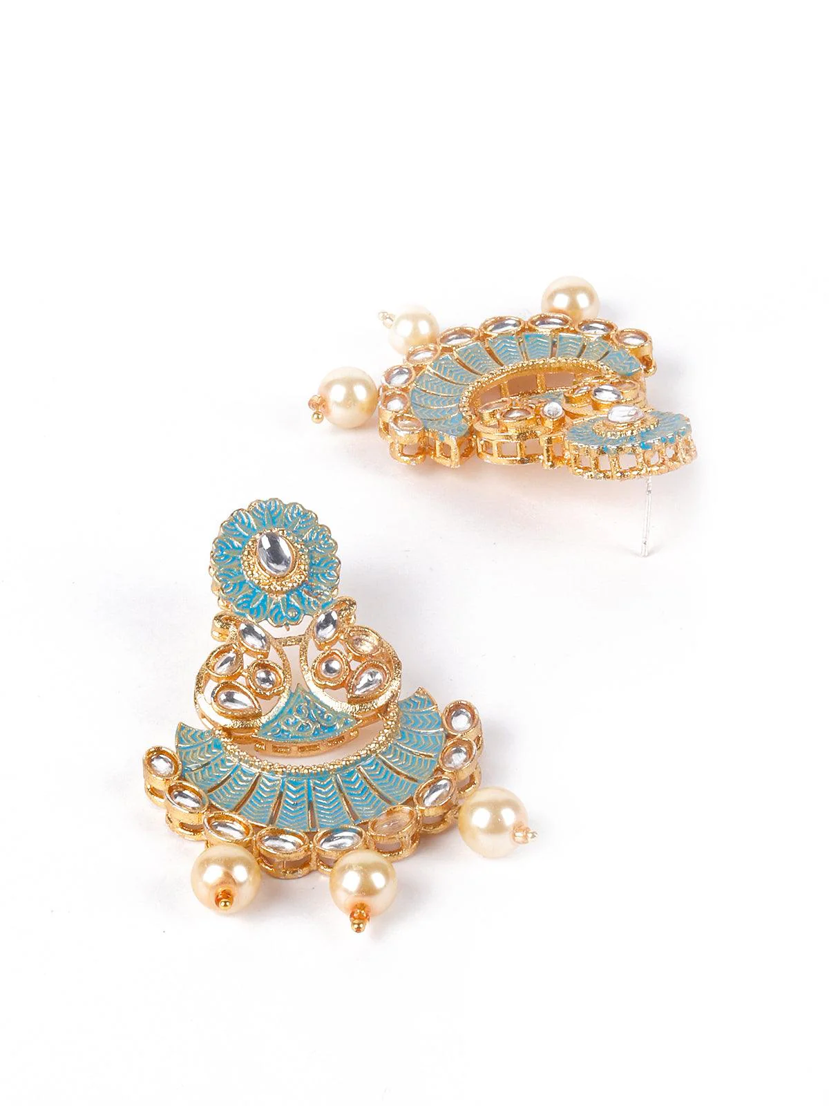 Odette Sky Blue Gorgeous Pendant Necklace Set For Women - Image 6