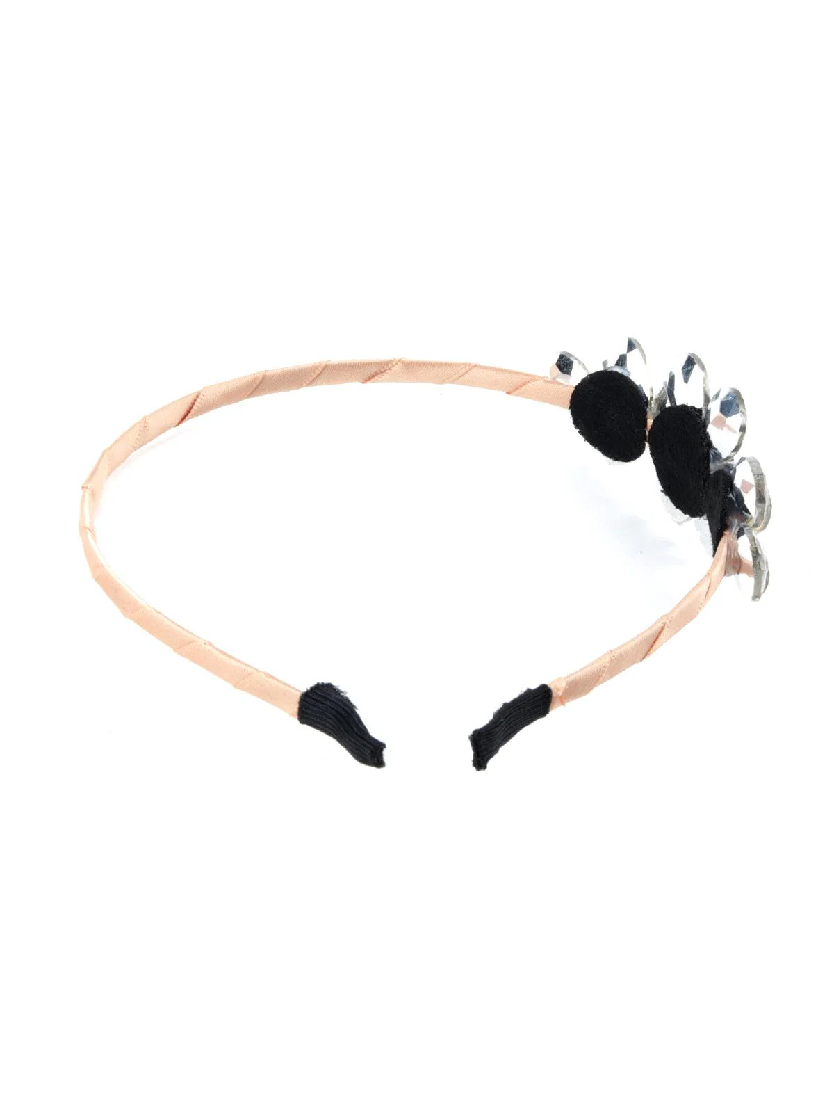 Odette Women Sleek Golden Embellished Hairband - Image 5