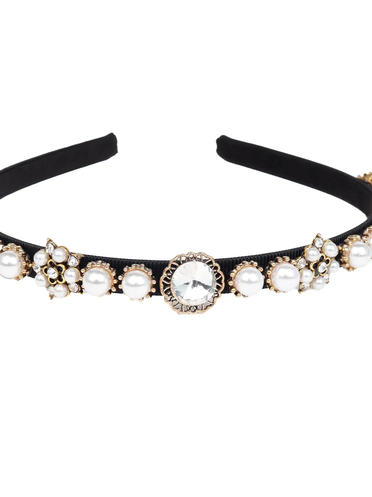Odette Women Black Rhinestones Hairband - Image 6
