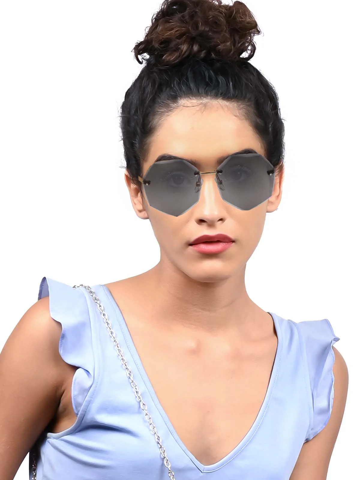 Odette Smoke Grey-Tinted Sunglasses For Women - Image 2