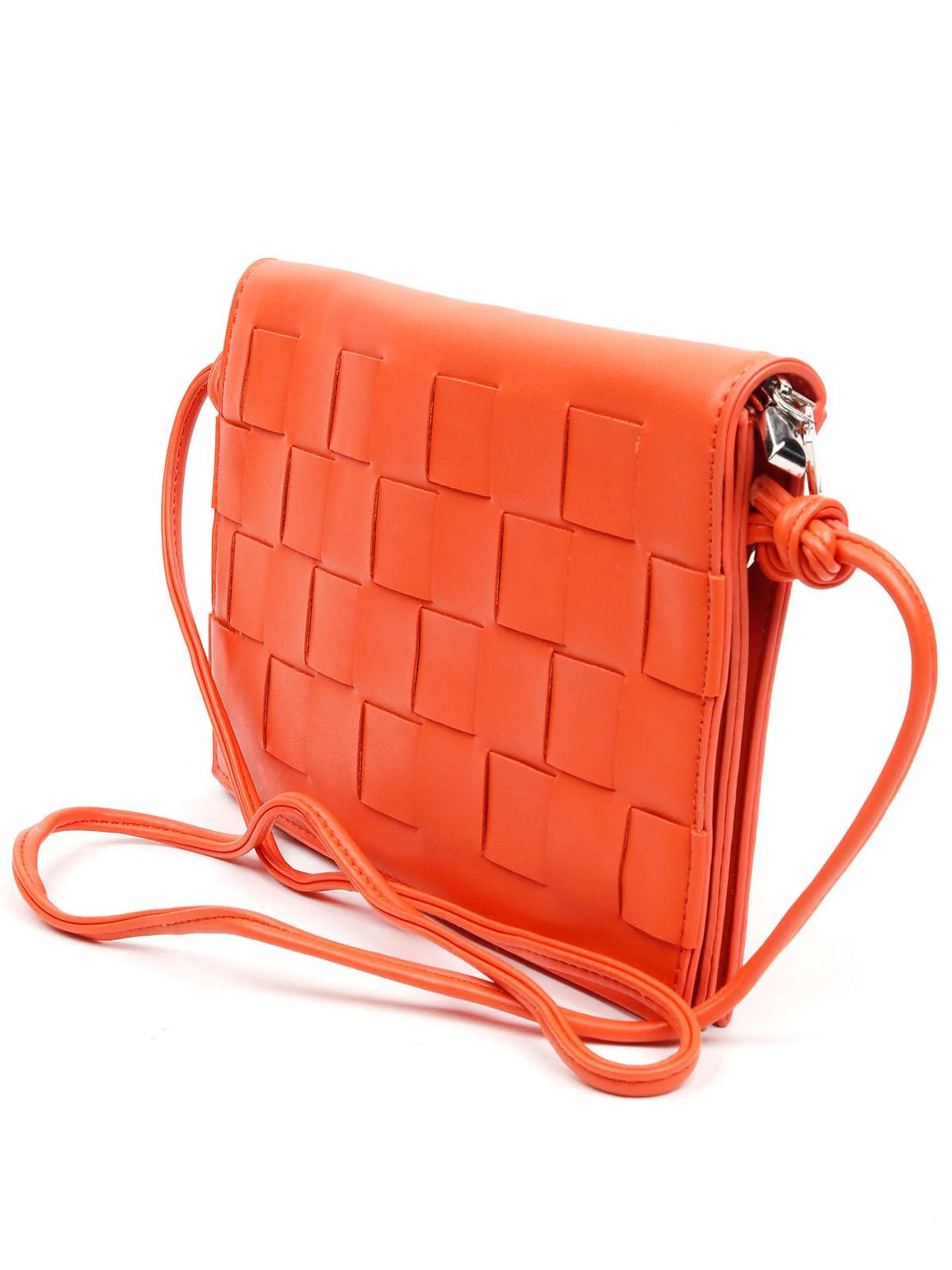 Odette Women Orange Colour Metal Sling Bag - Image 4