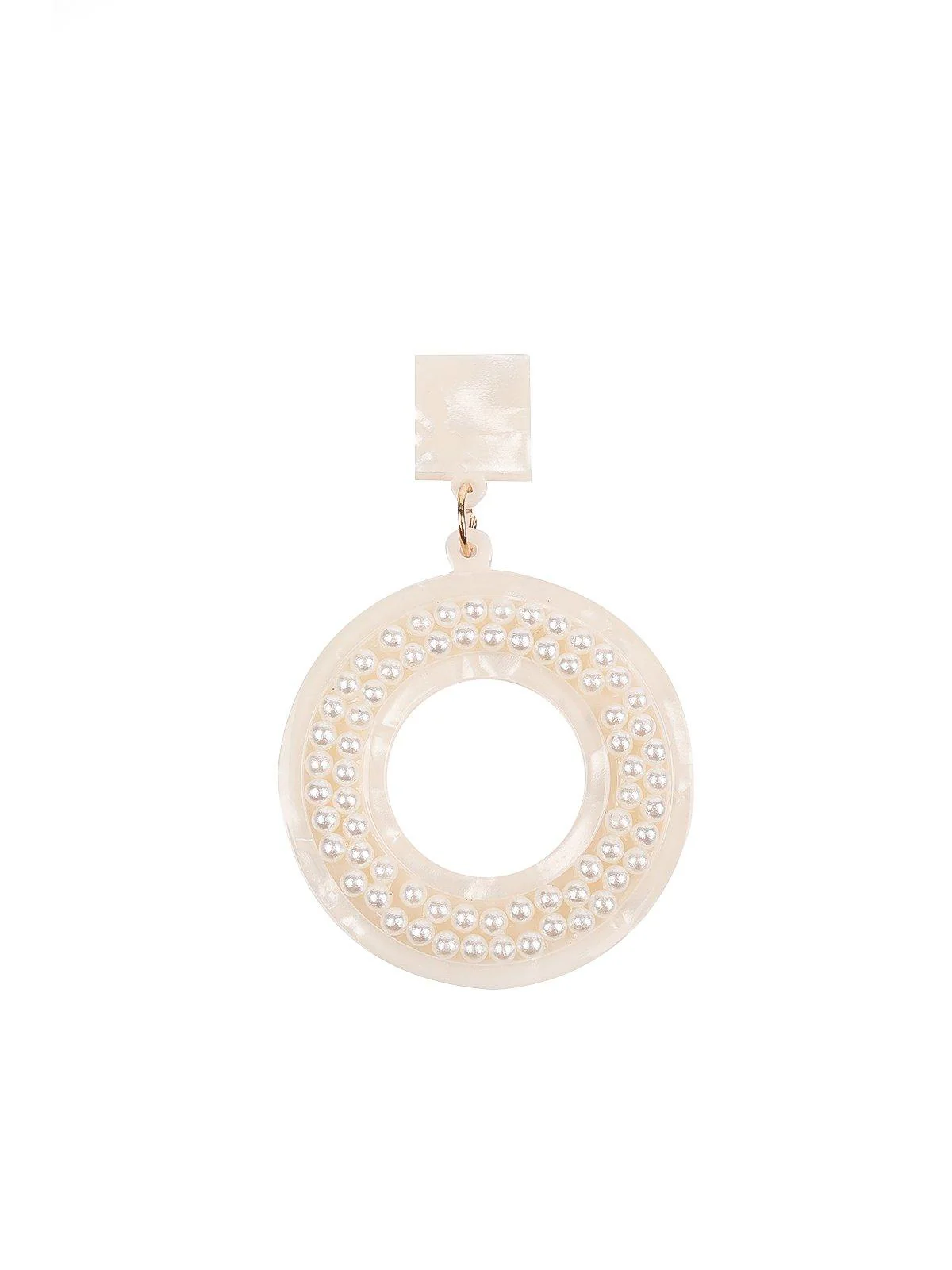 Odette Women White Metal Earrings - Image 4
