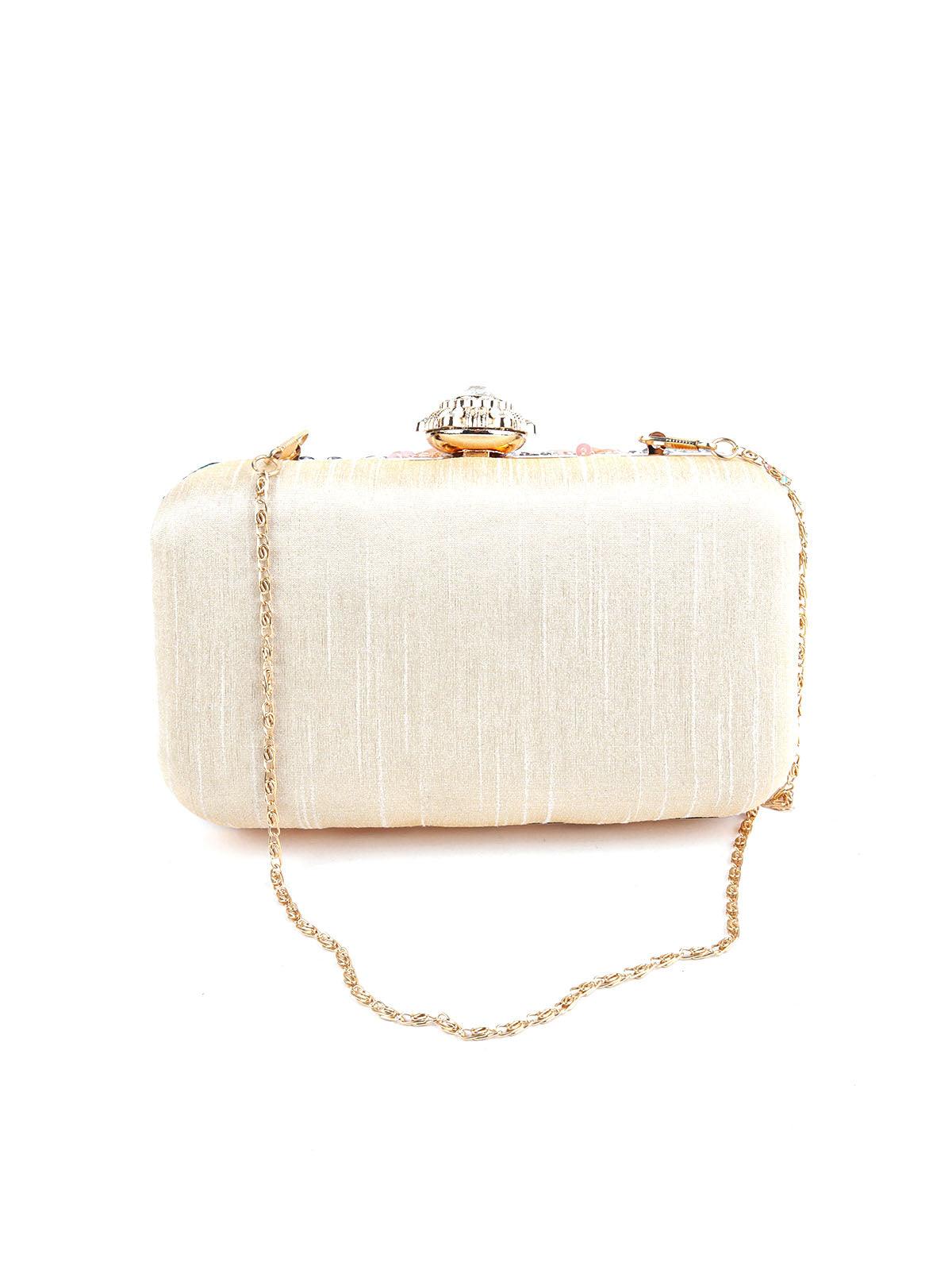 Odette Women Multicolored Sequined Boxy Clutch - Image 5