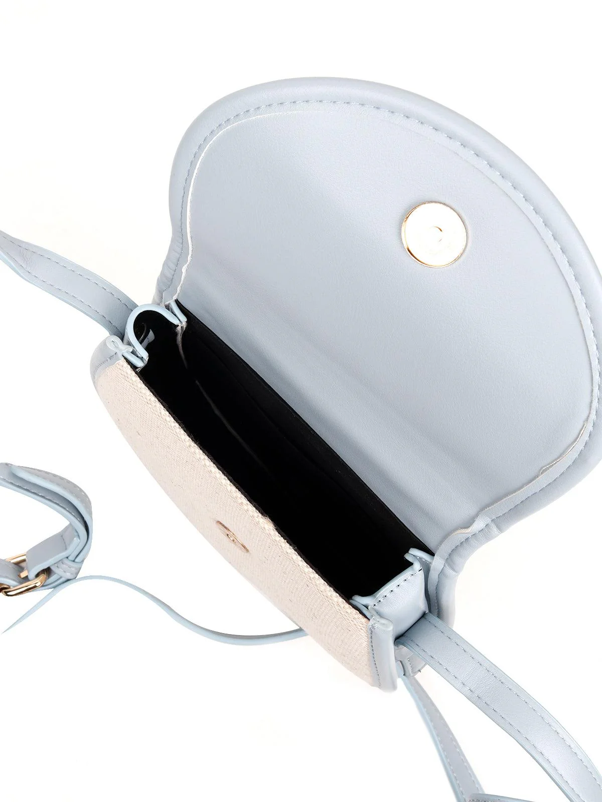 Odette Women Solid Dusk Blue Sling Bag - Image 6