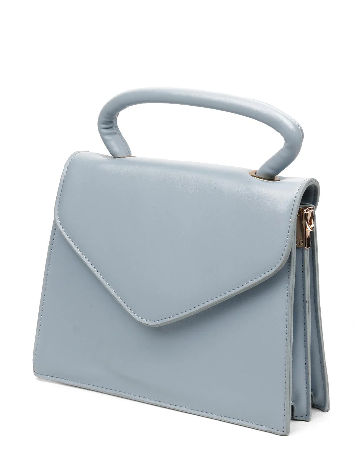 Odette Women Blue Metal Sling Bag - Image 4