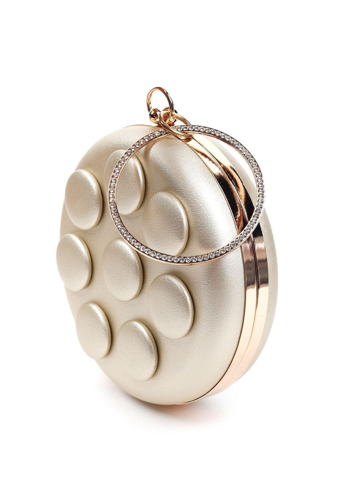 Odette Women Gold Clutch Bag - Image 5